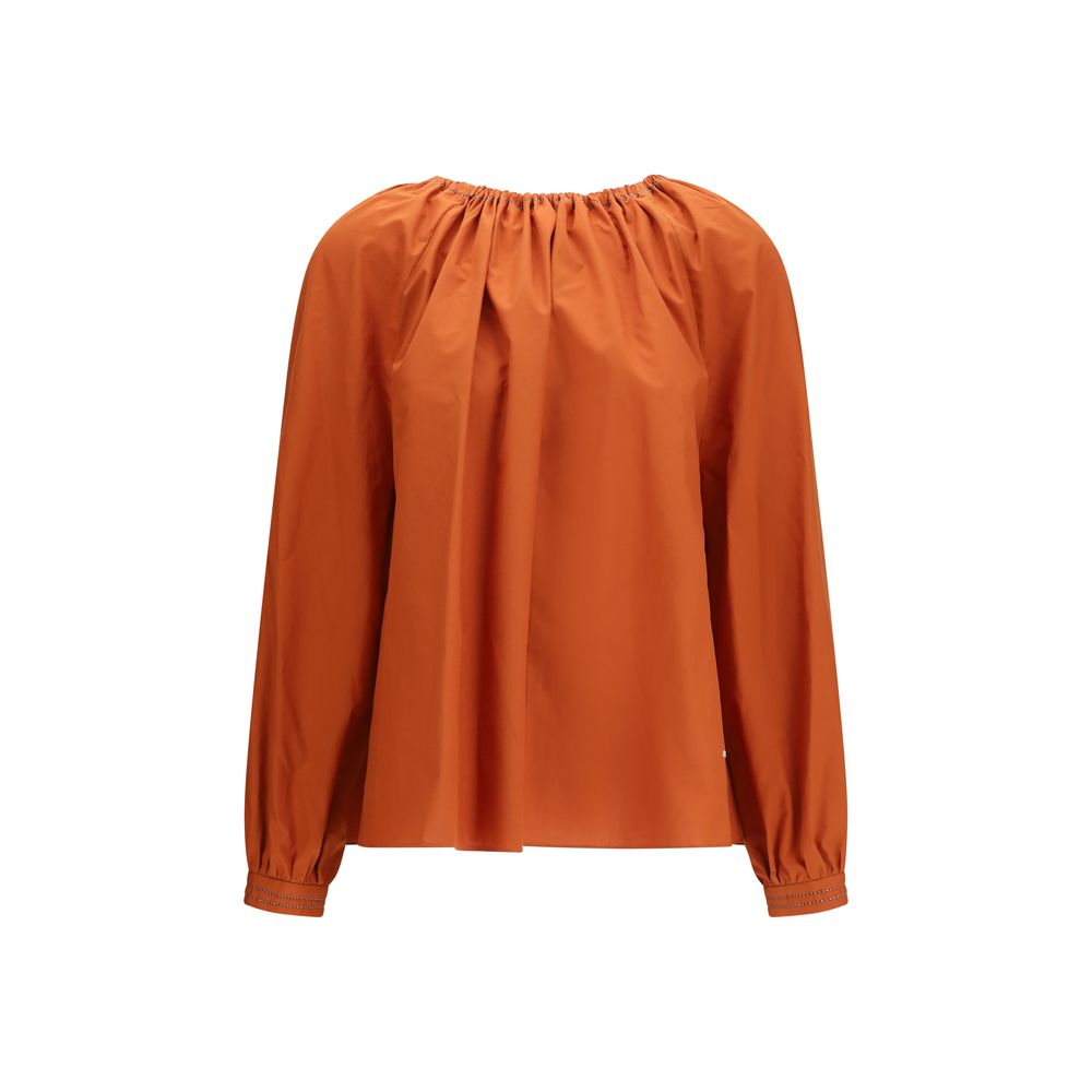 Marni Orange Cotton Blouse