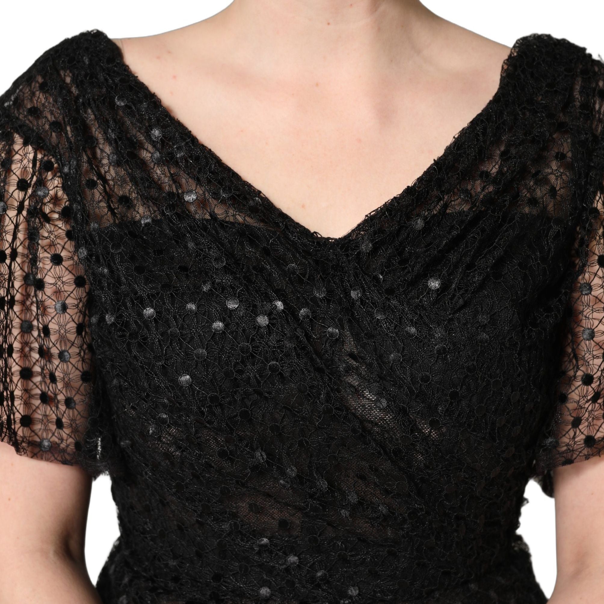 Dolce & Gabbana Black Sequinned Mermaid Evening Gown Dress