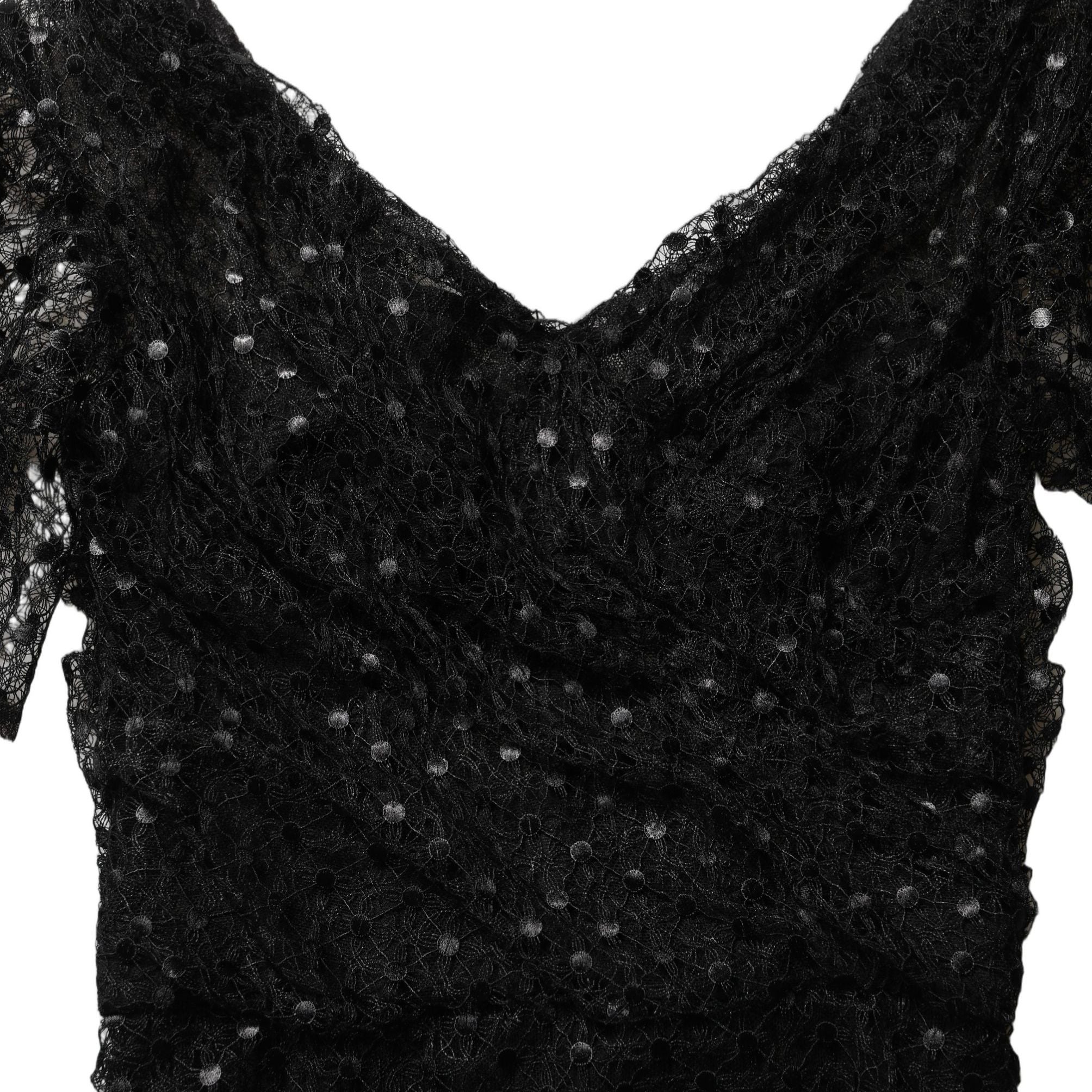 Dolce & Gabbana Black Sequinned Mermaid Evening Gown Dress