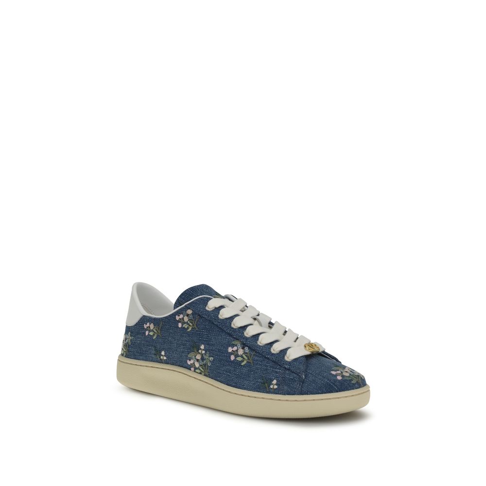Valentino Garavani Blue Fabric Low Top Sneakers