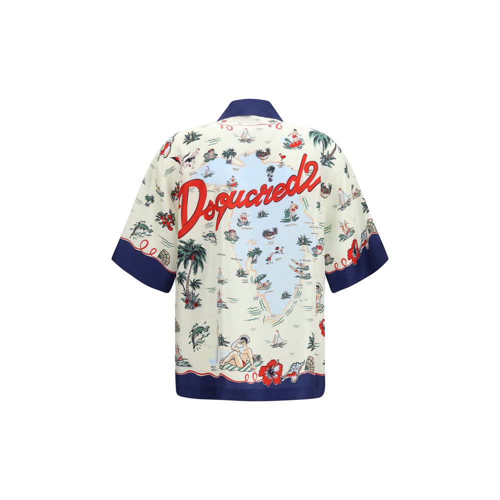 Dsquared² Multicolor Silk Pattern Shirt