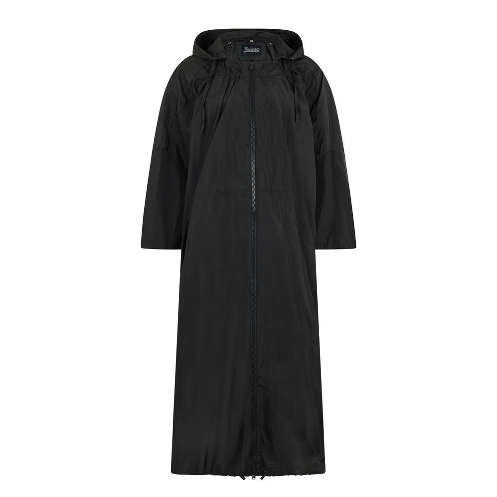 Herno Black Polyester Coat