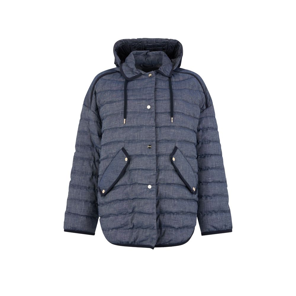 Herno Blue Cotton Jackets And Coat