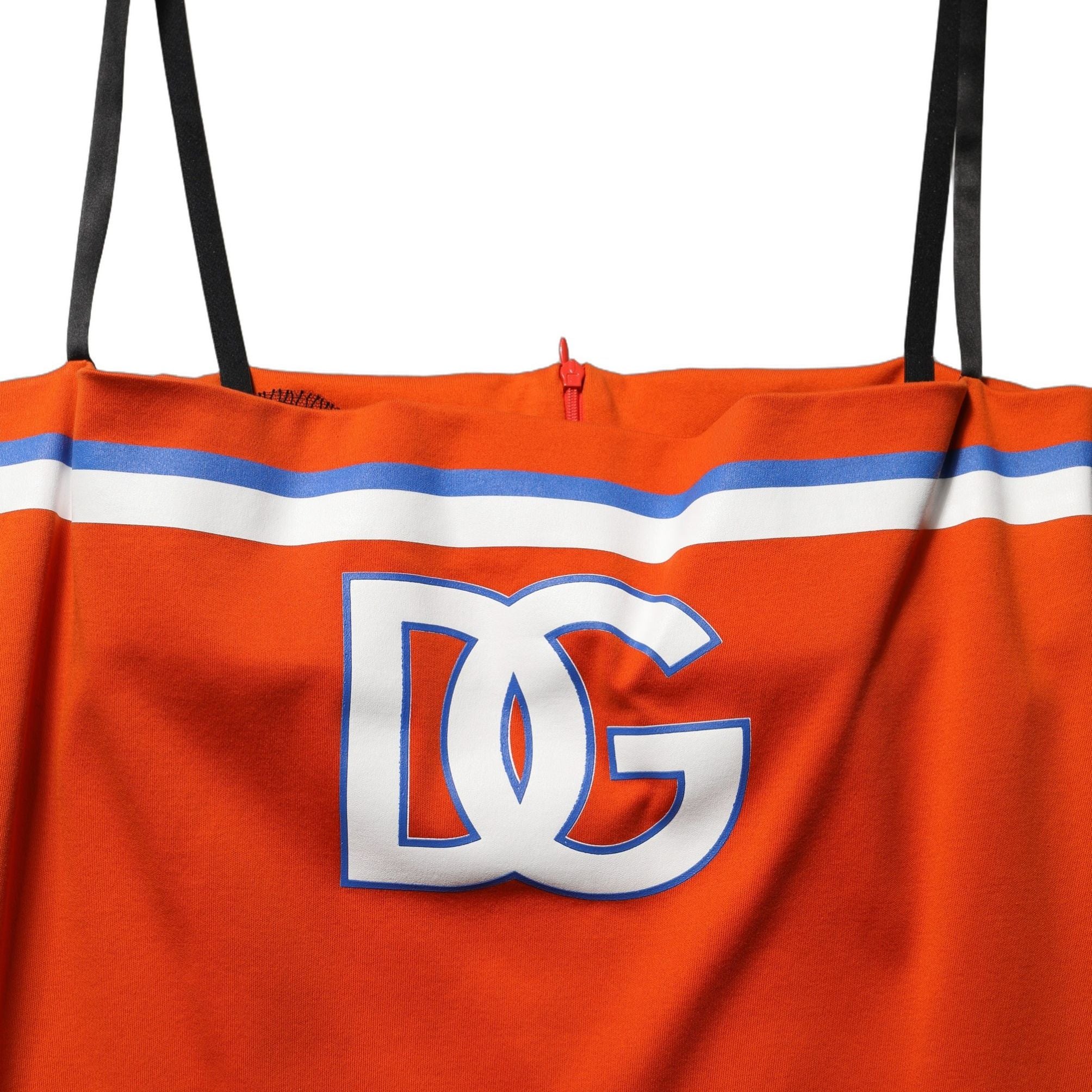 Dolce & Gabbana Orange Cotton Superbowl Football Inspired Mini Dress