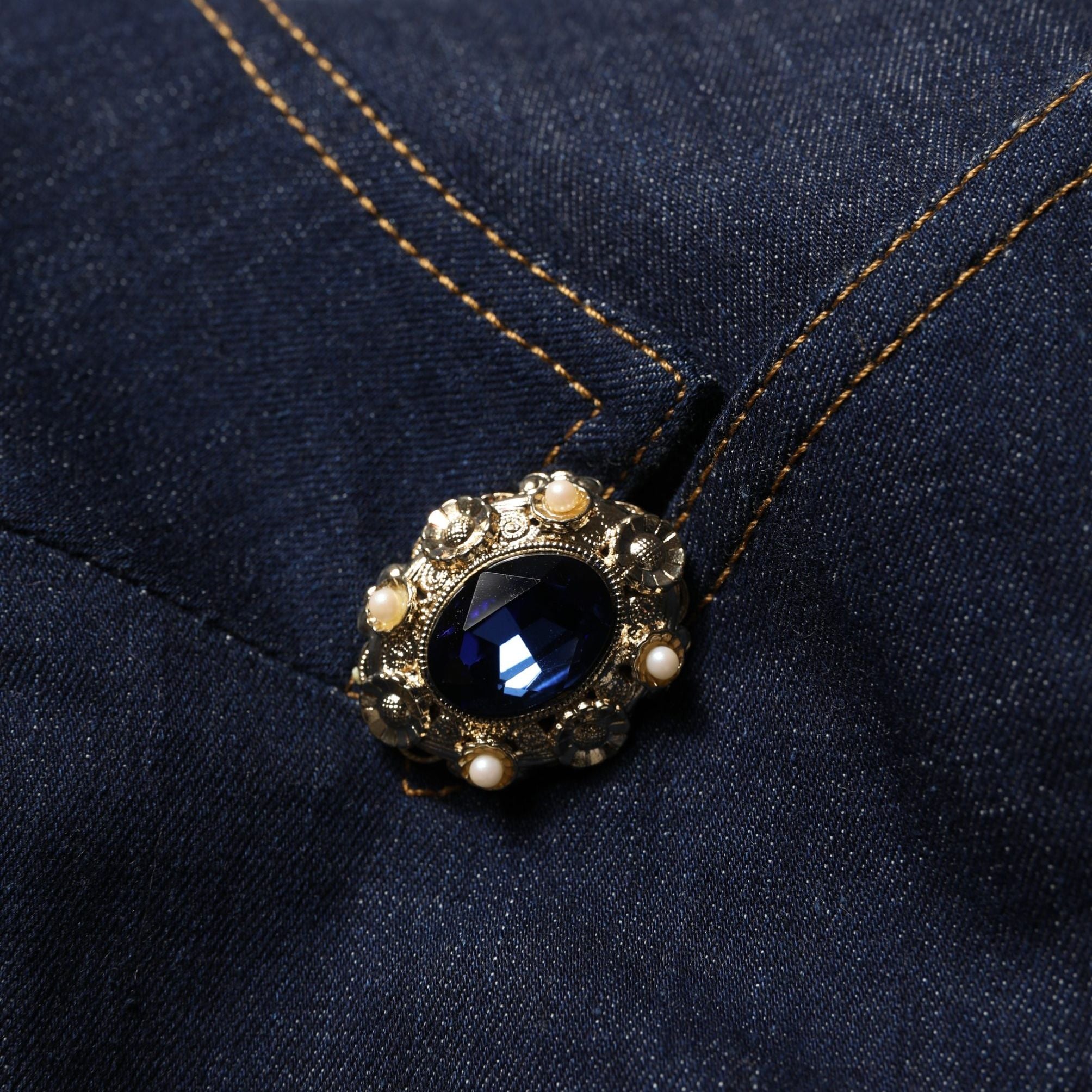 Dolce & Gabbana Blue Single-Breasted Denim Blazer Jacket