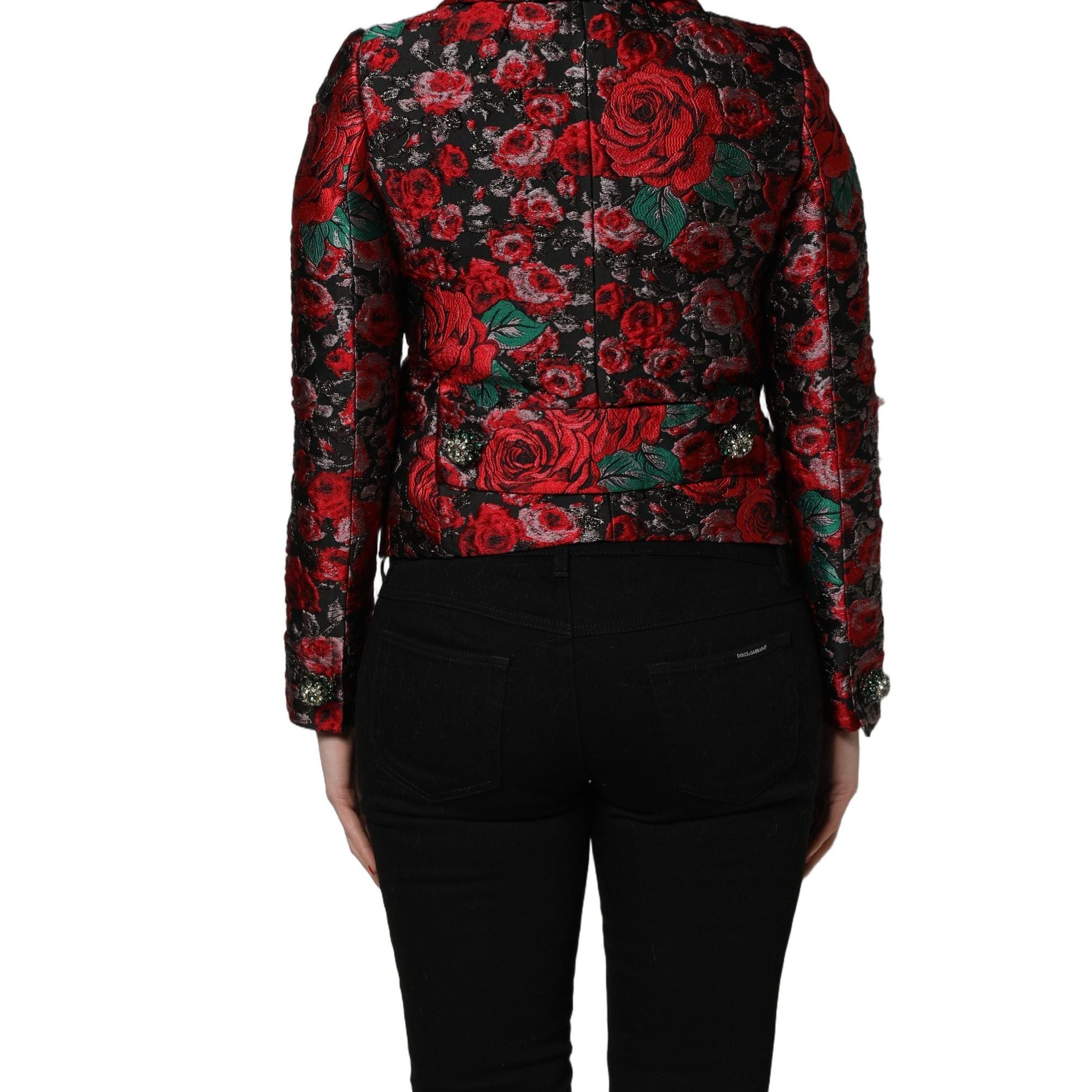 Dolce & Gabbana Multicolor Floral Brocade ButtonBlazer Jacket