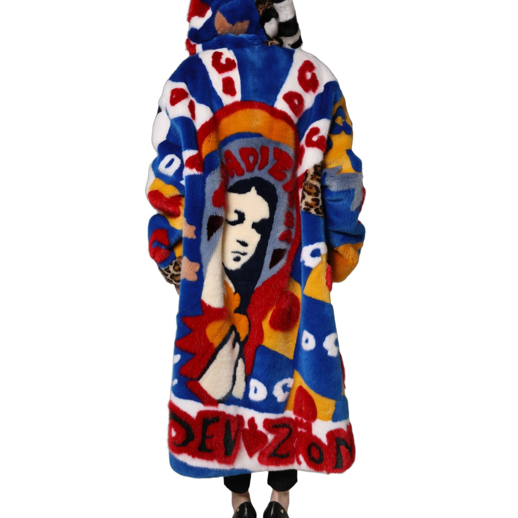 Dolce & Gabbana Multicolor Graffiti Print Zip Hooded Jacket