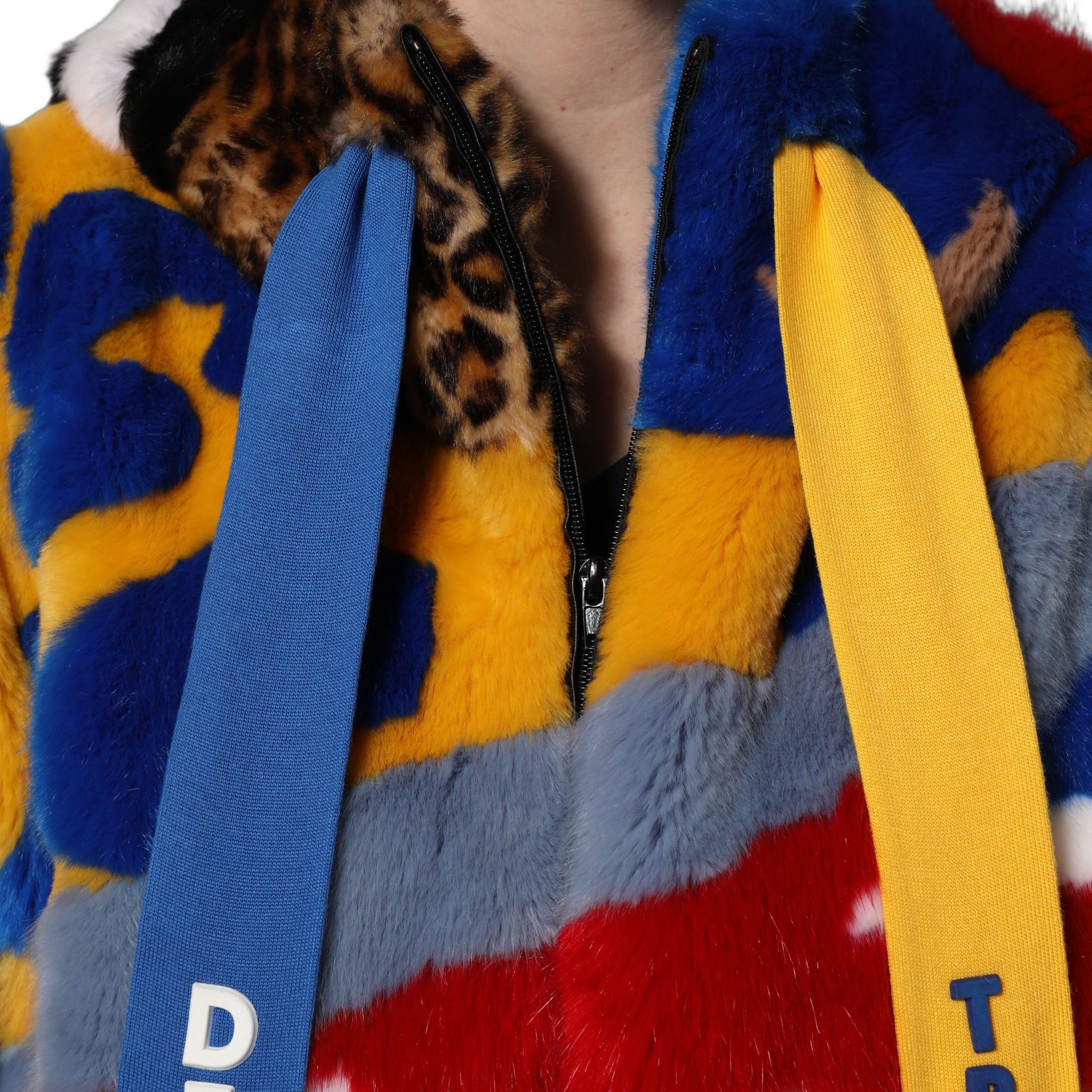 Dolce & Gabbana Multicolor Graffiti Print Zip Hooded Jacket