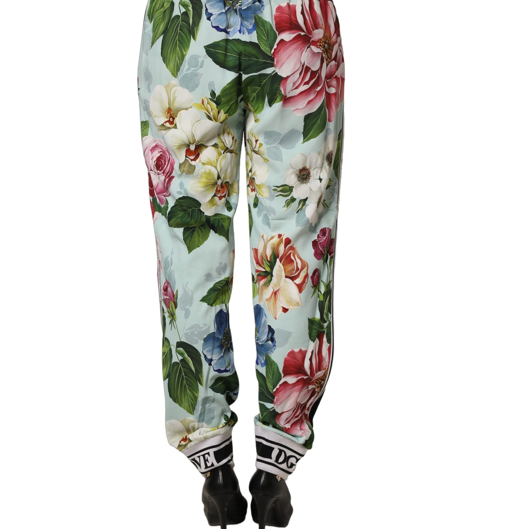 Dolce & Gabbana Multicolor Floral Joggers Trouser Pants