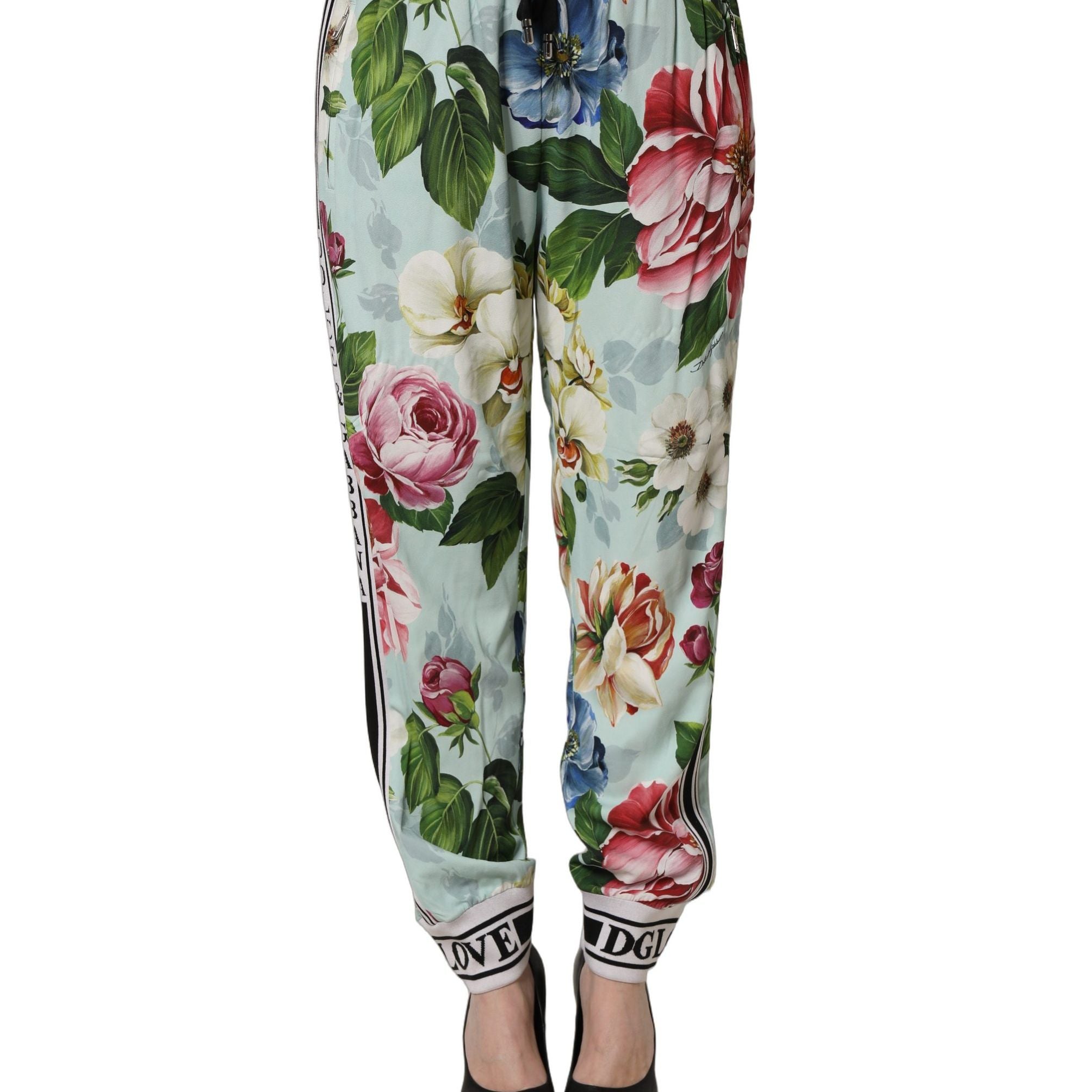 Dolce & Gabbana Multicolor Floral Joggers Trouser Pants