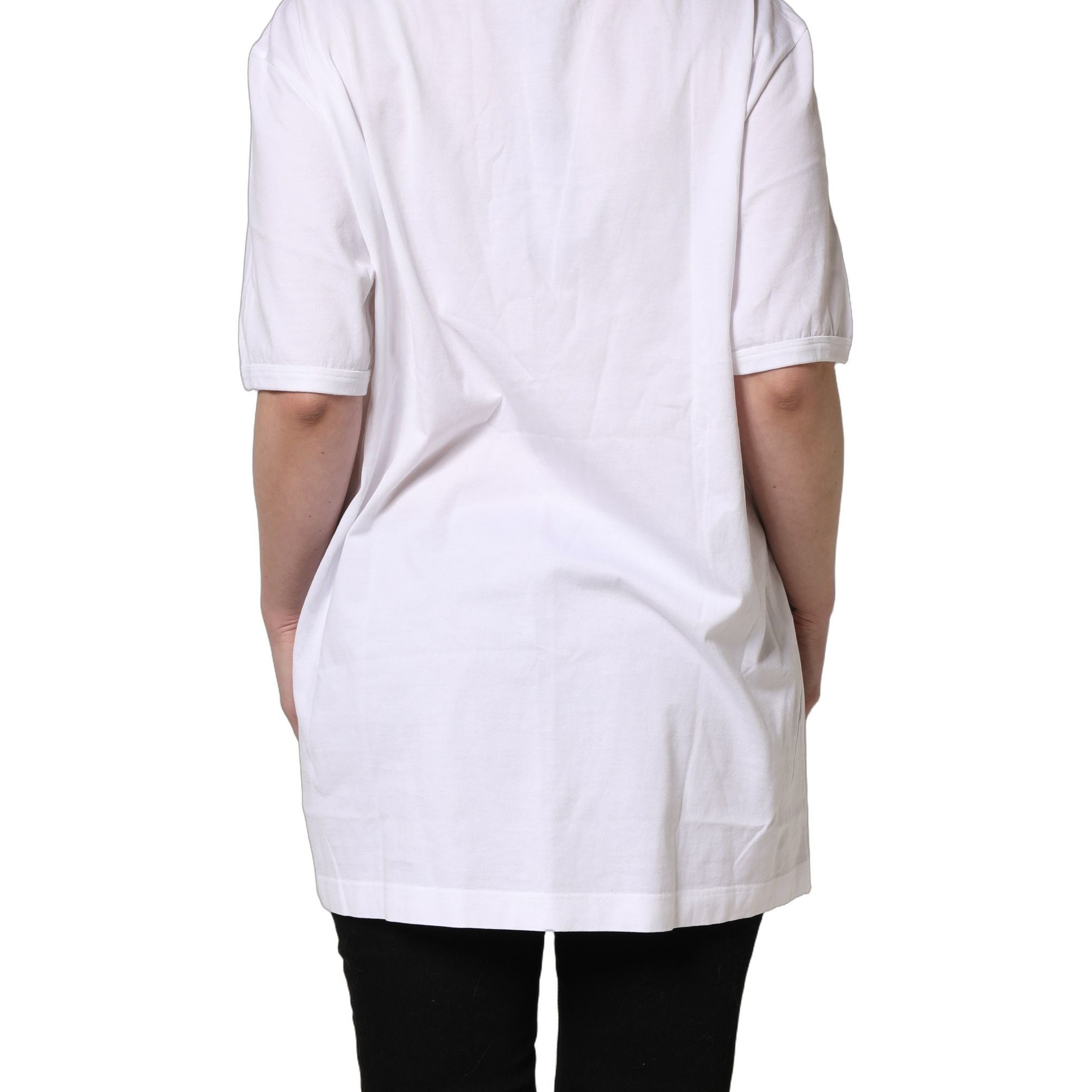 Dolce & Gabbana White D&G PRINCE I WAS THERE Crew Neck T-shirt