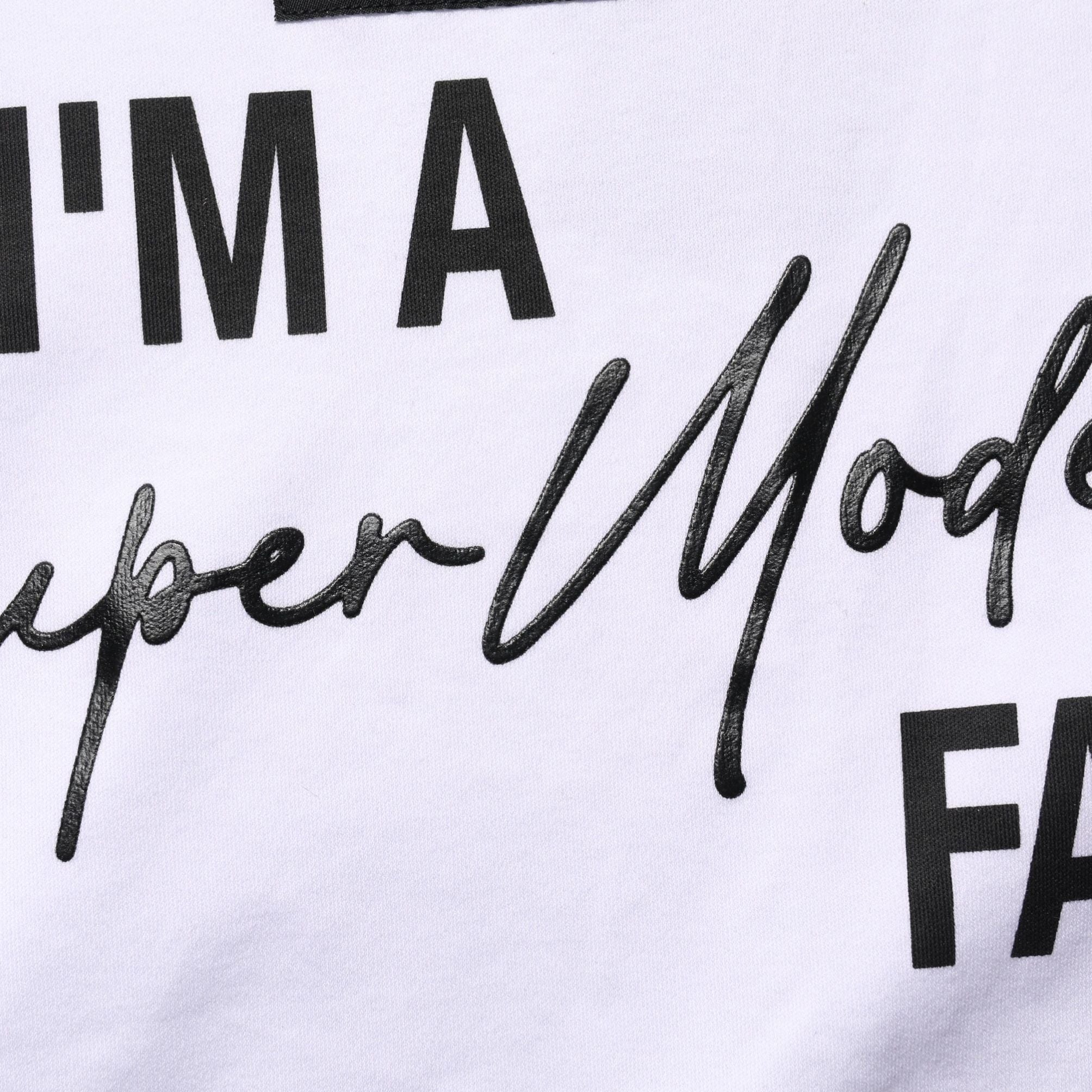 Dolce & Gabbana White I'm A Super Model Fan Print Jersey T-shirt