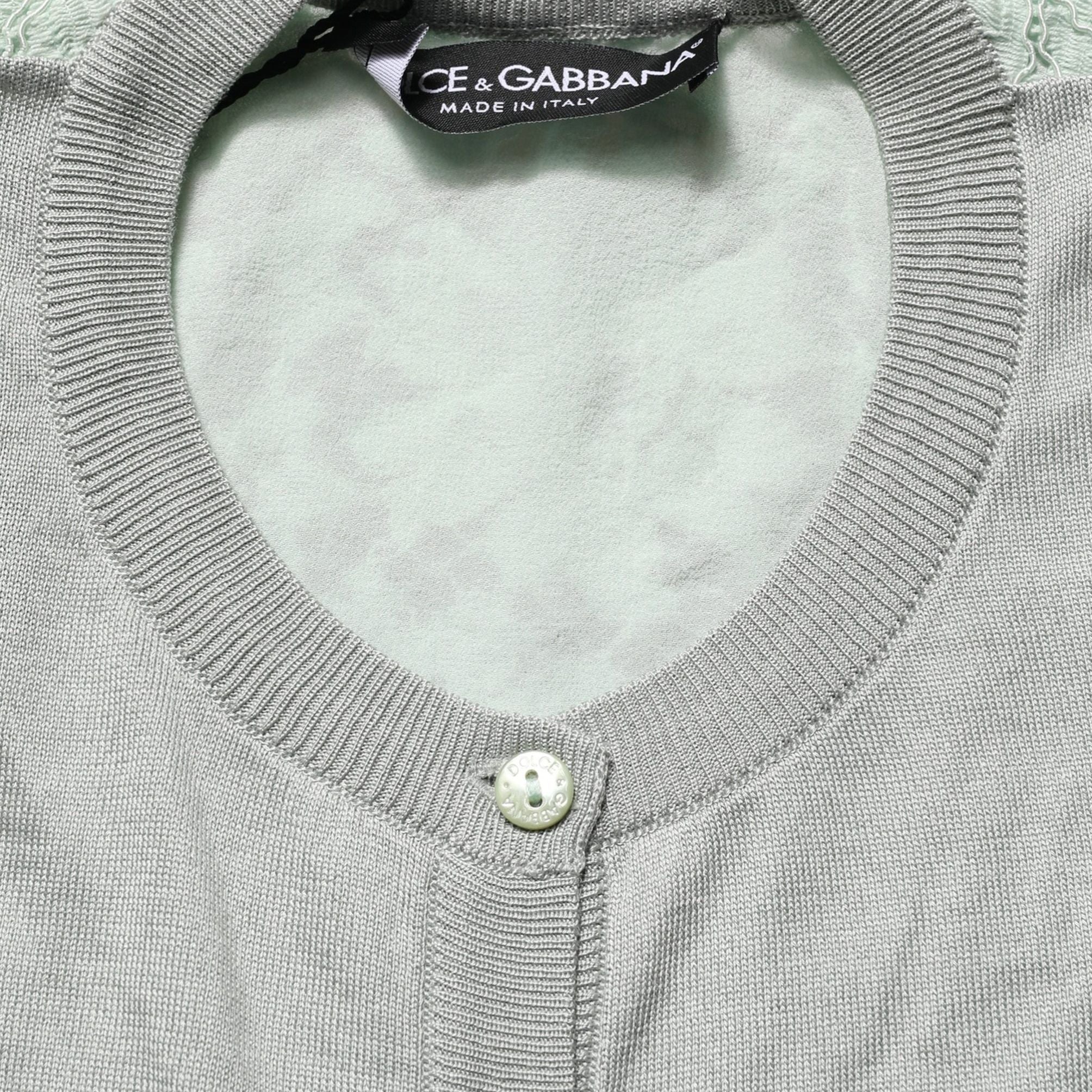 Dolce & Gabbana Green ButtonDown LongSleeve Cardigan Sweater