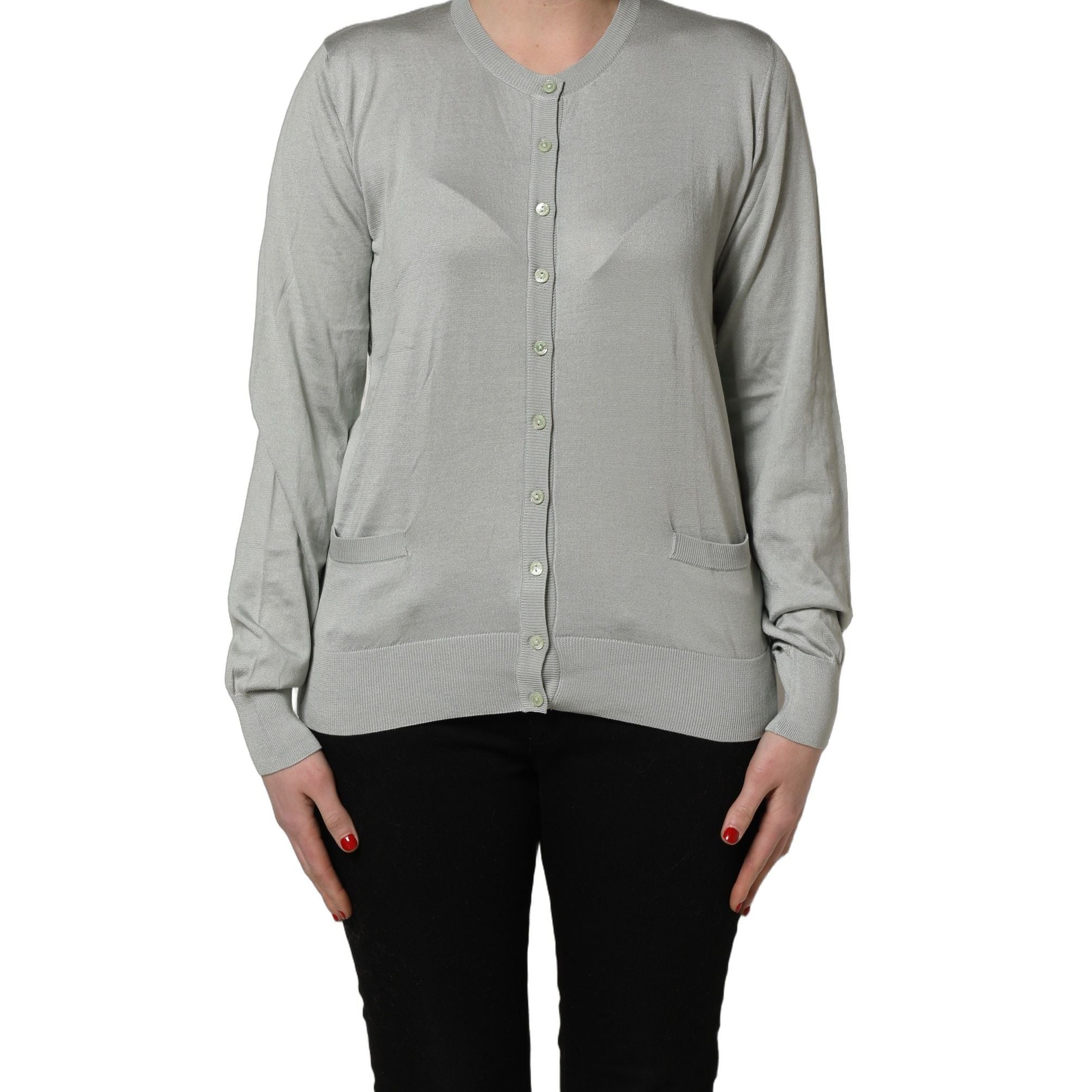 Dolce & Gabbana Green ButtonDown LongSleeve Cardigan Sweater