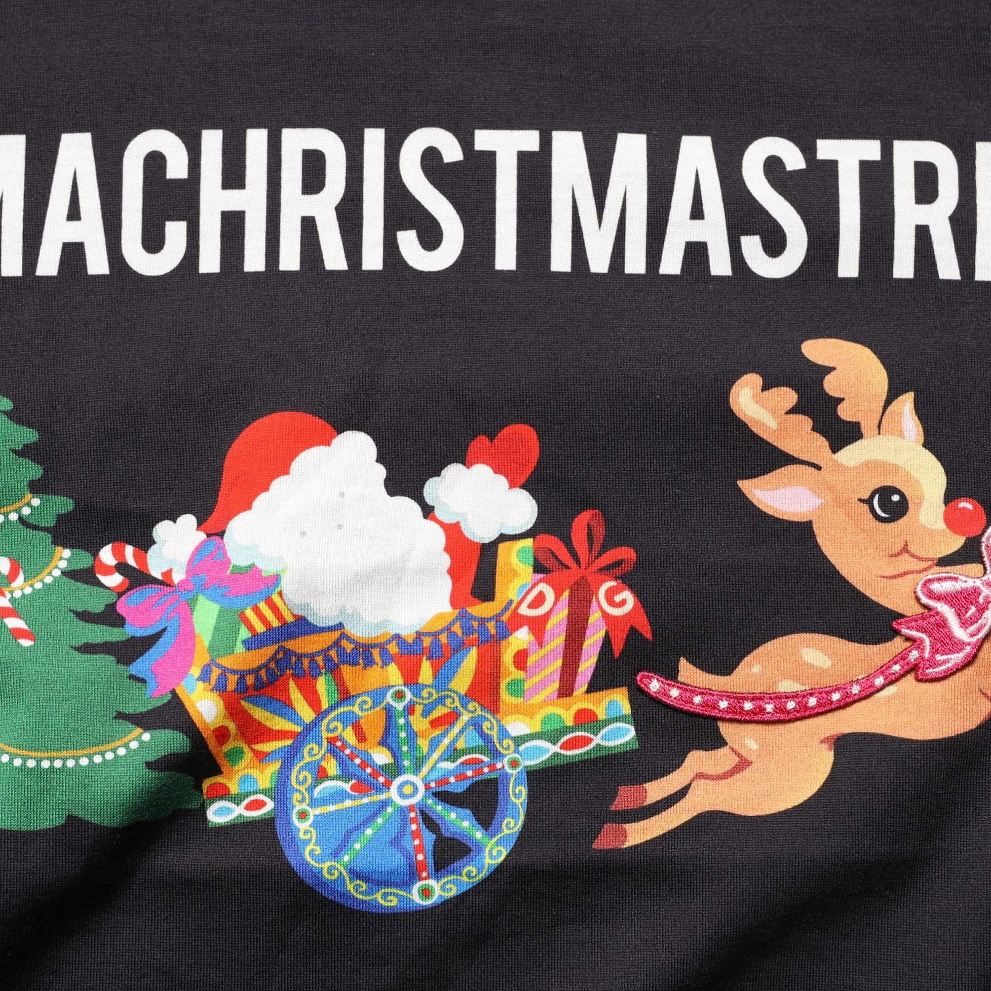 Dolce & Gabbana Black #IAMACHRISTMASTREE Print Cotton T-shirt