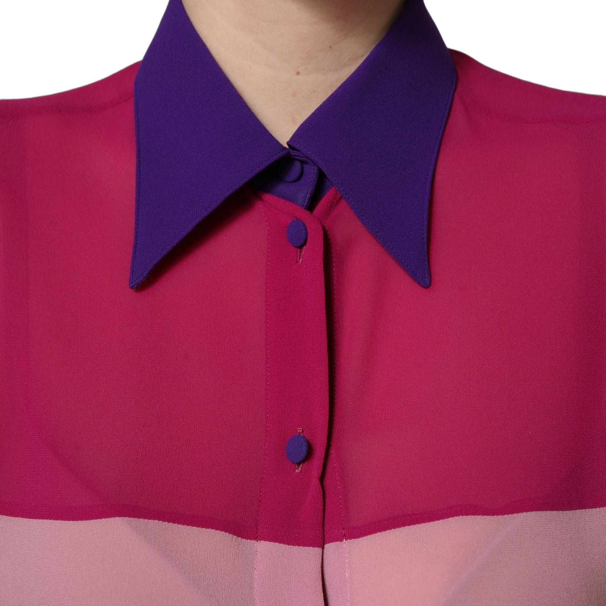 Dolce & Gabbana Multicolor Silk Patchwork Shirt Blouse Top