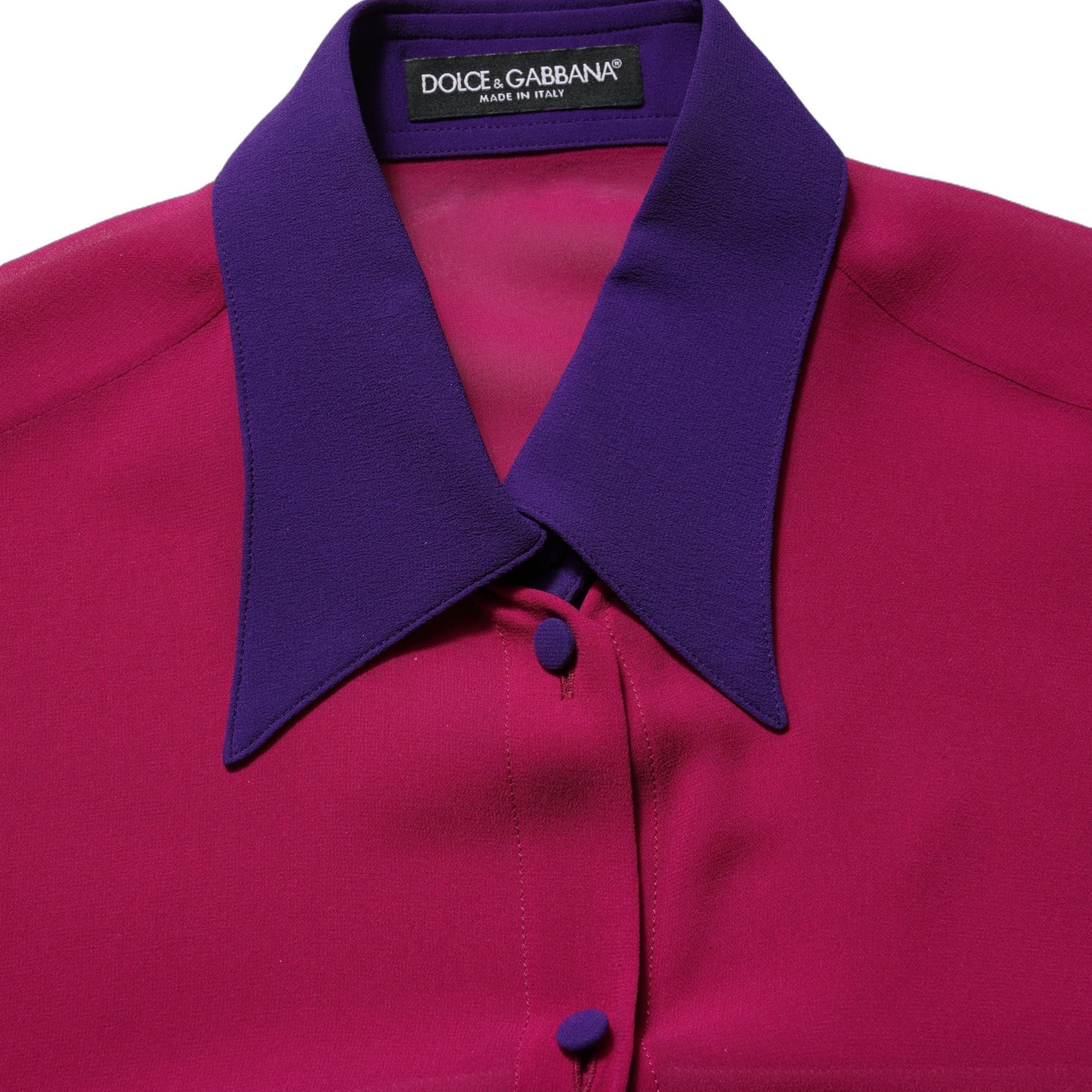 Dolce & Gabbana Multicolor Silk Patchwork Shirt Blouse Top