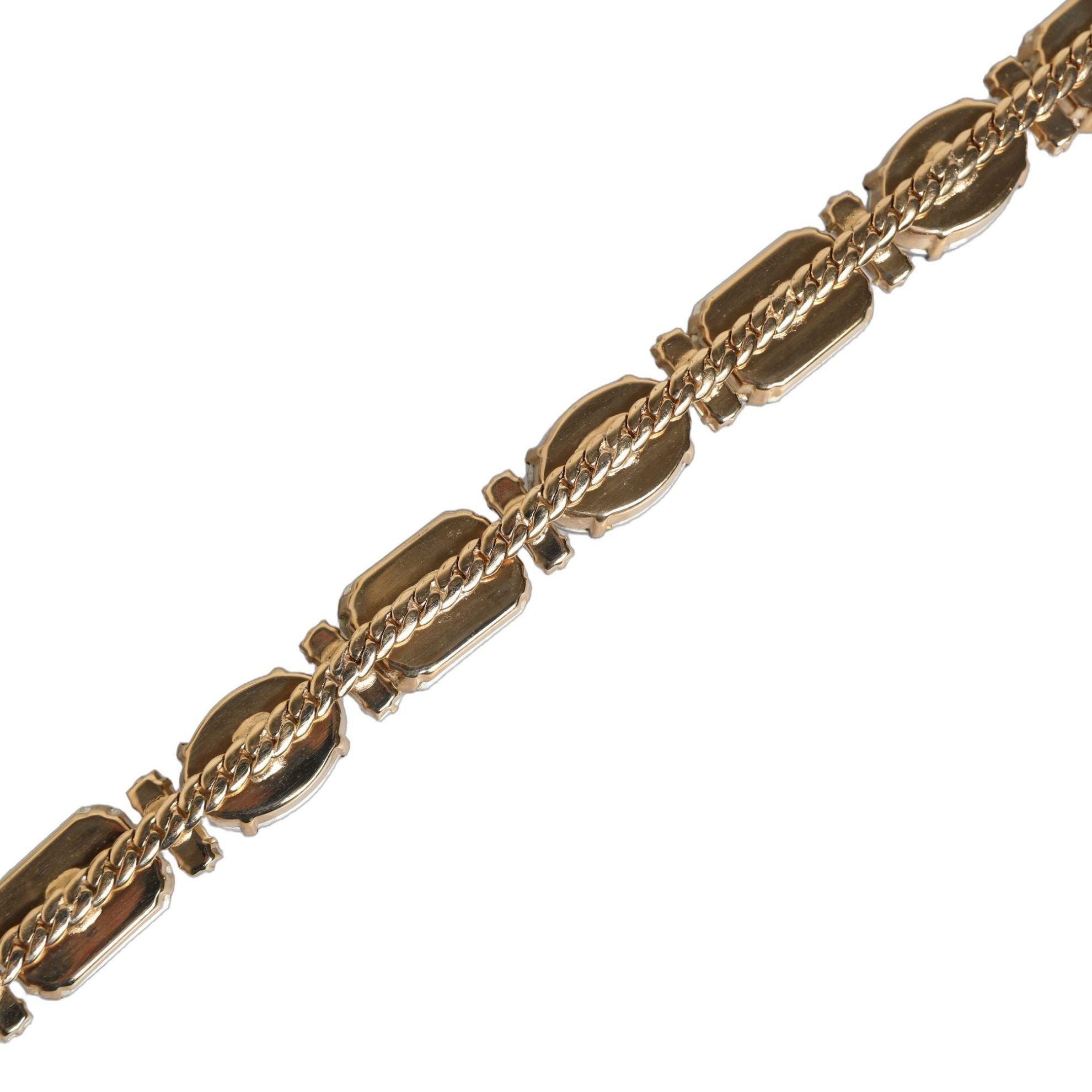 Dolce & Gabbana Blue Leather Crystal Chain Embellished Belt