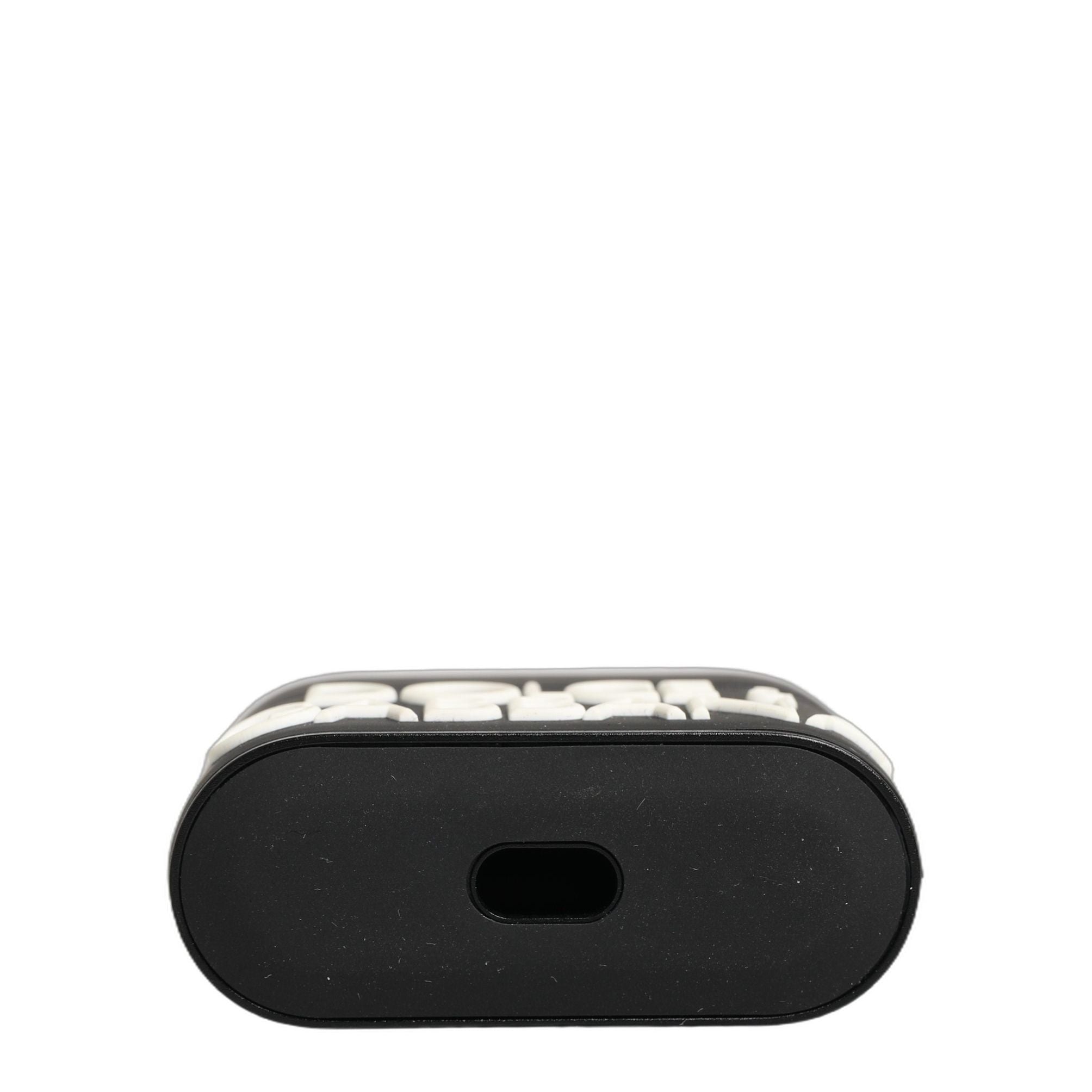 Dolce & Gabbana Case Black PVC Embossed Logo Flip Holder Women Airpods
