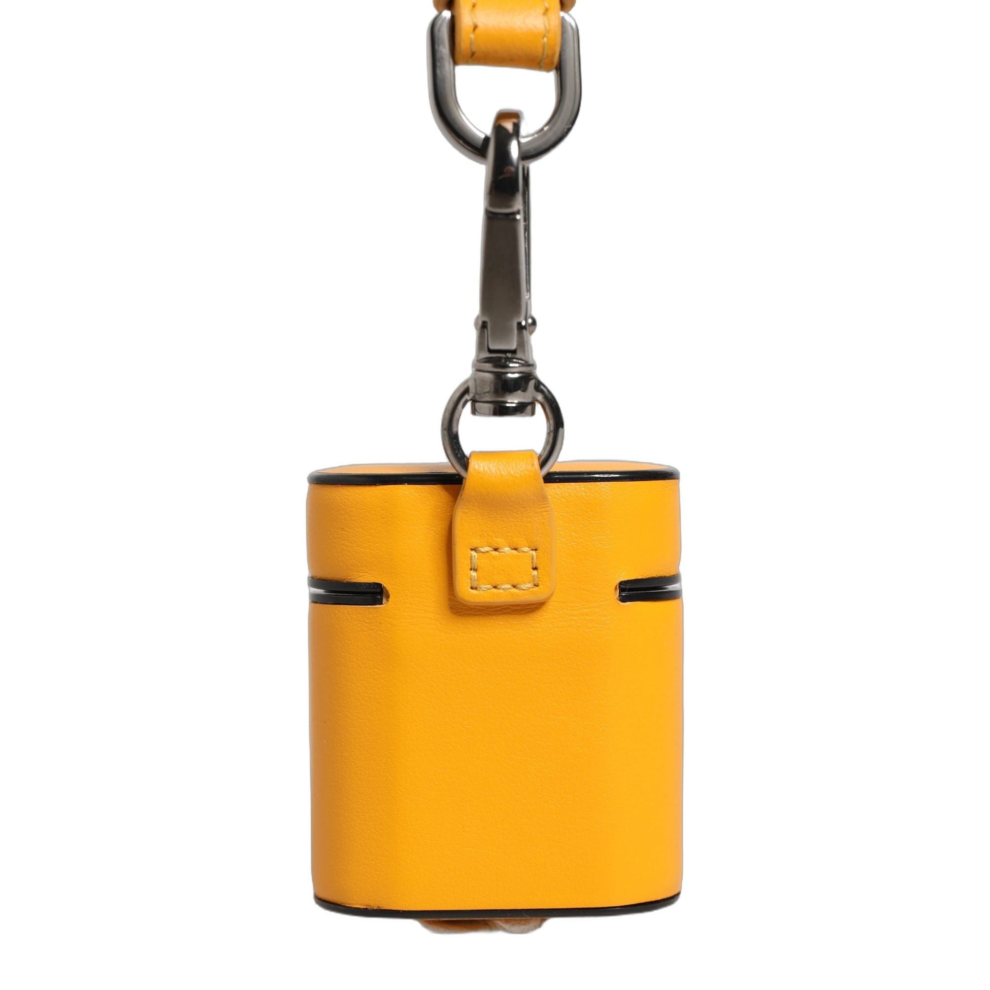 Dolce & Gabbana Case Yellow Calf Leather Logo Flip Holder Strap Airpods