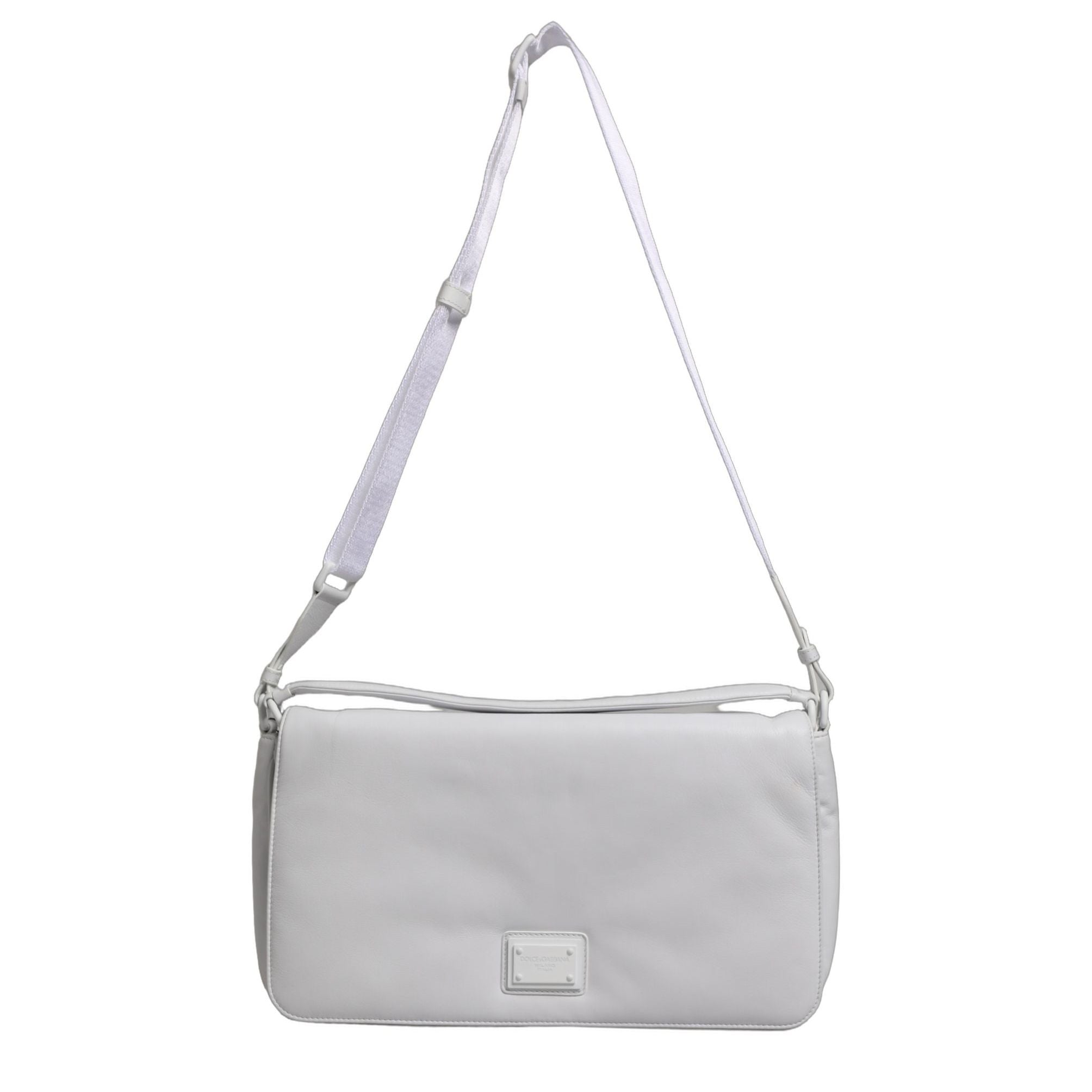 Dolce & Gabbana White Logo Plaque Crossbody Shoulder Borse Women Bag