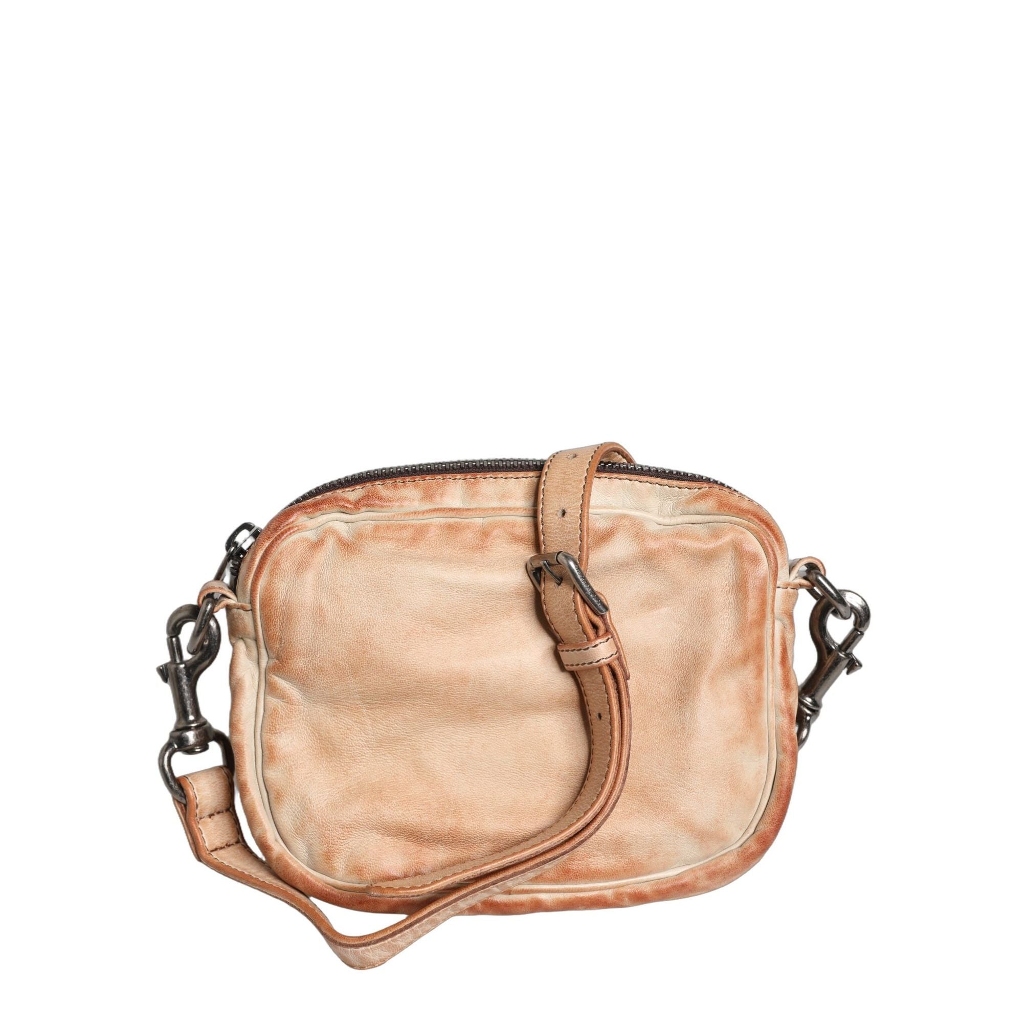 Dolce & Gabbana Beige Vintage Leather Logo Plaque Shoulder Borse Men Bag