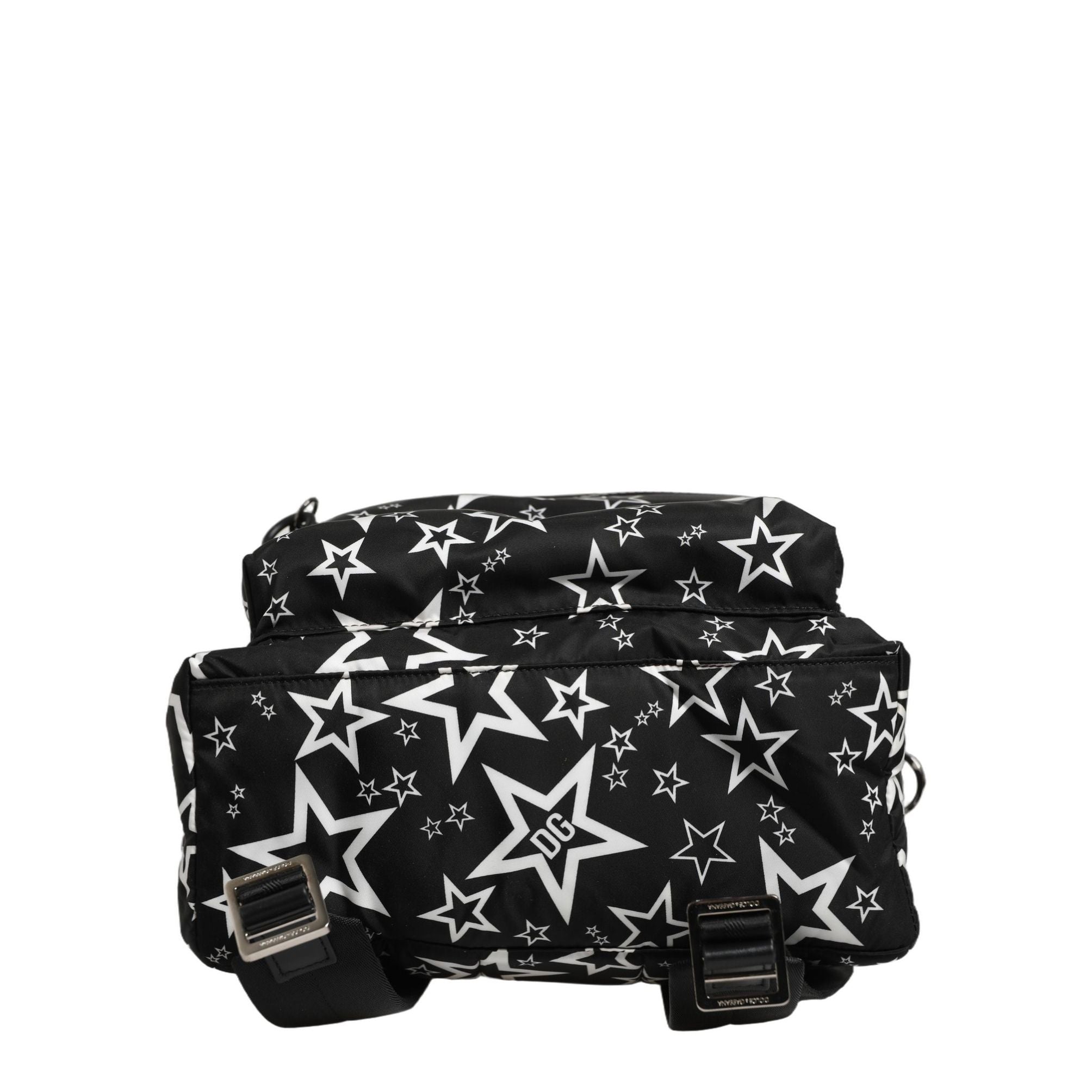 Dolce & Gabbana Black Millenial Stars Nylon Travel Backpack Borse Bag