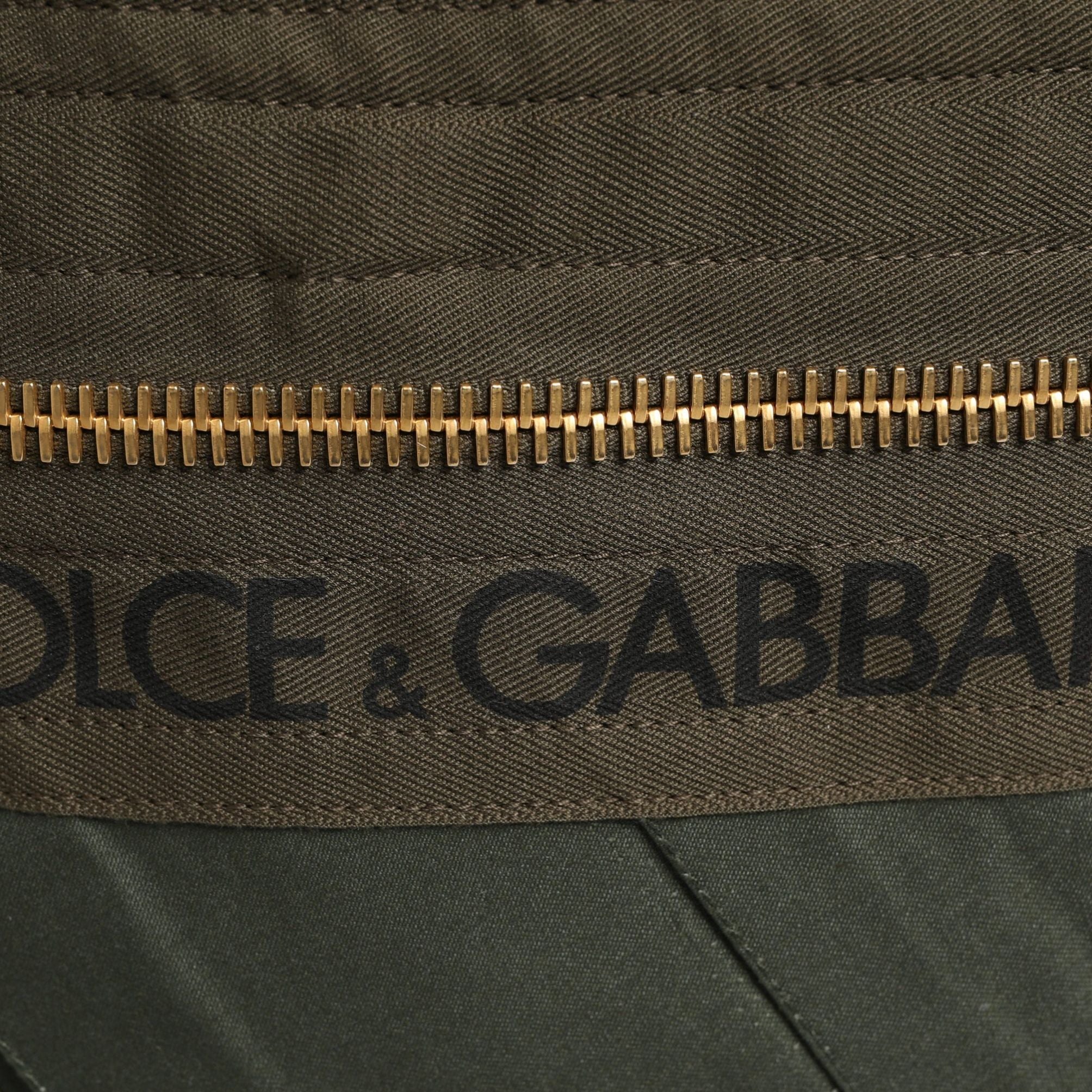 Dolce & Gabbana Military Green Patchwork Rucksack Backpack Borse Men Bag