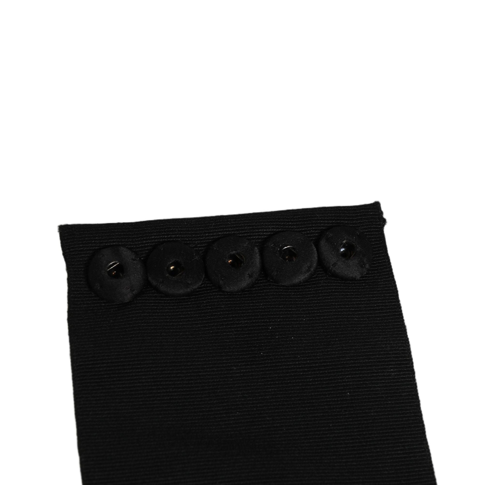 Dolce & Gabbana Black Gold Tone Crystal Brass Flower Brooches Belt