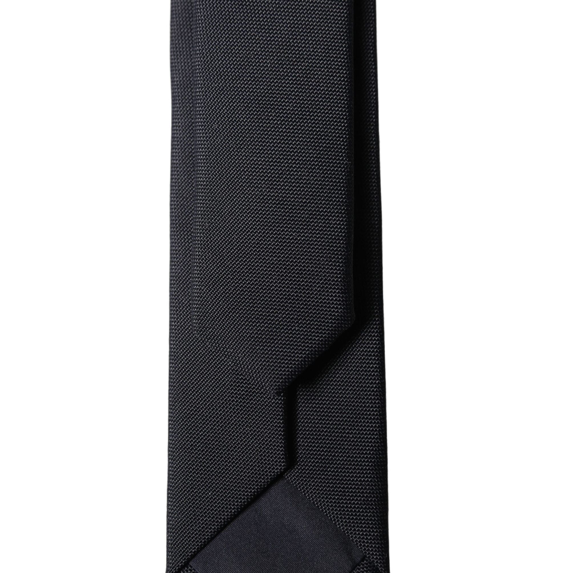 Dolce & Gabbana Black Solid 100% Silk Adjustable Men Tied Necktie Tie