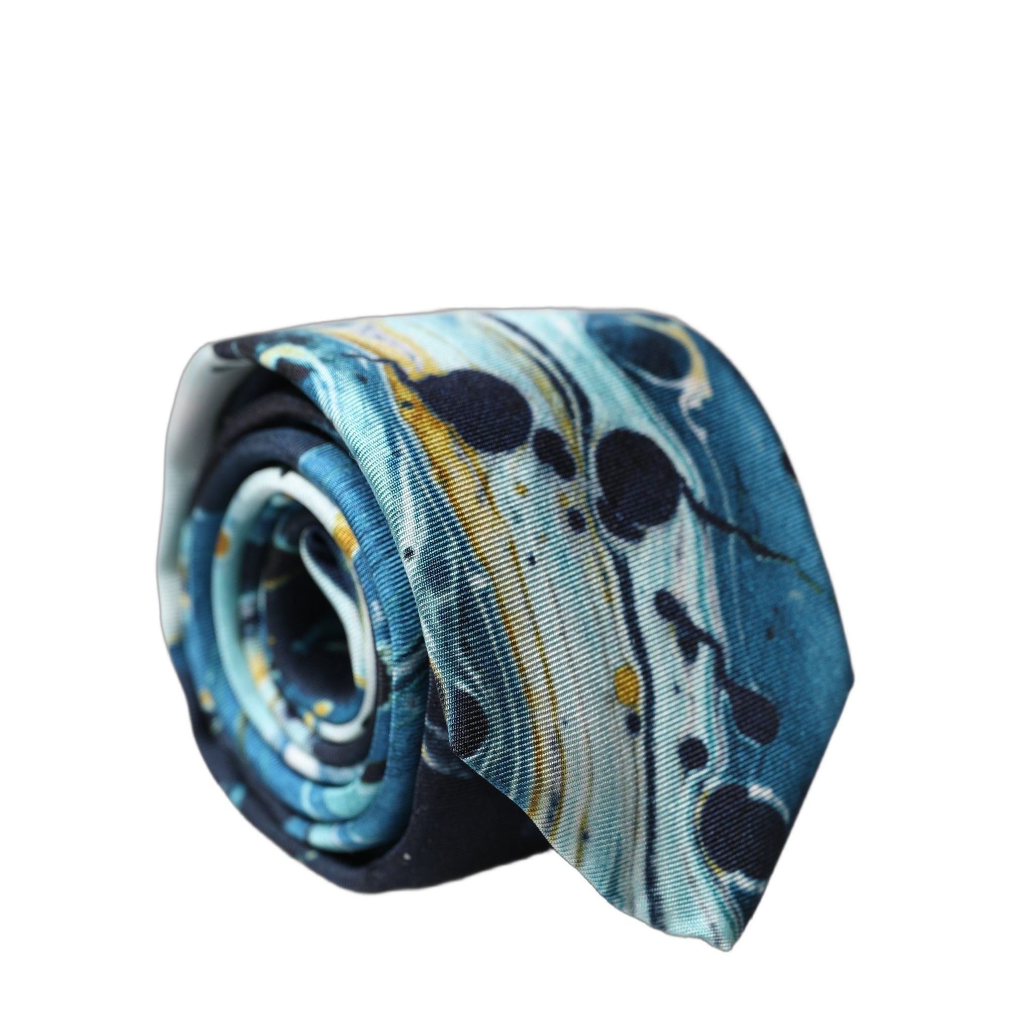 Dolce & Gabbana Multicolor Abstract Silk Adjustable Men Tied Necktie Tie