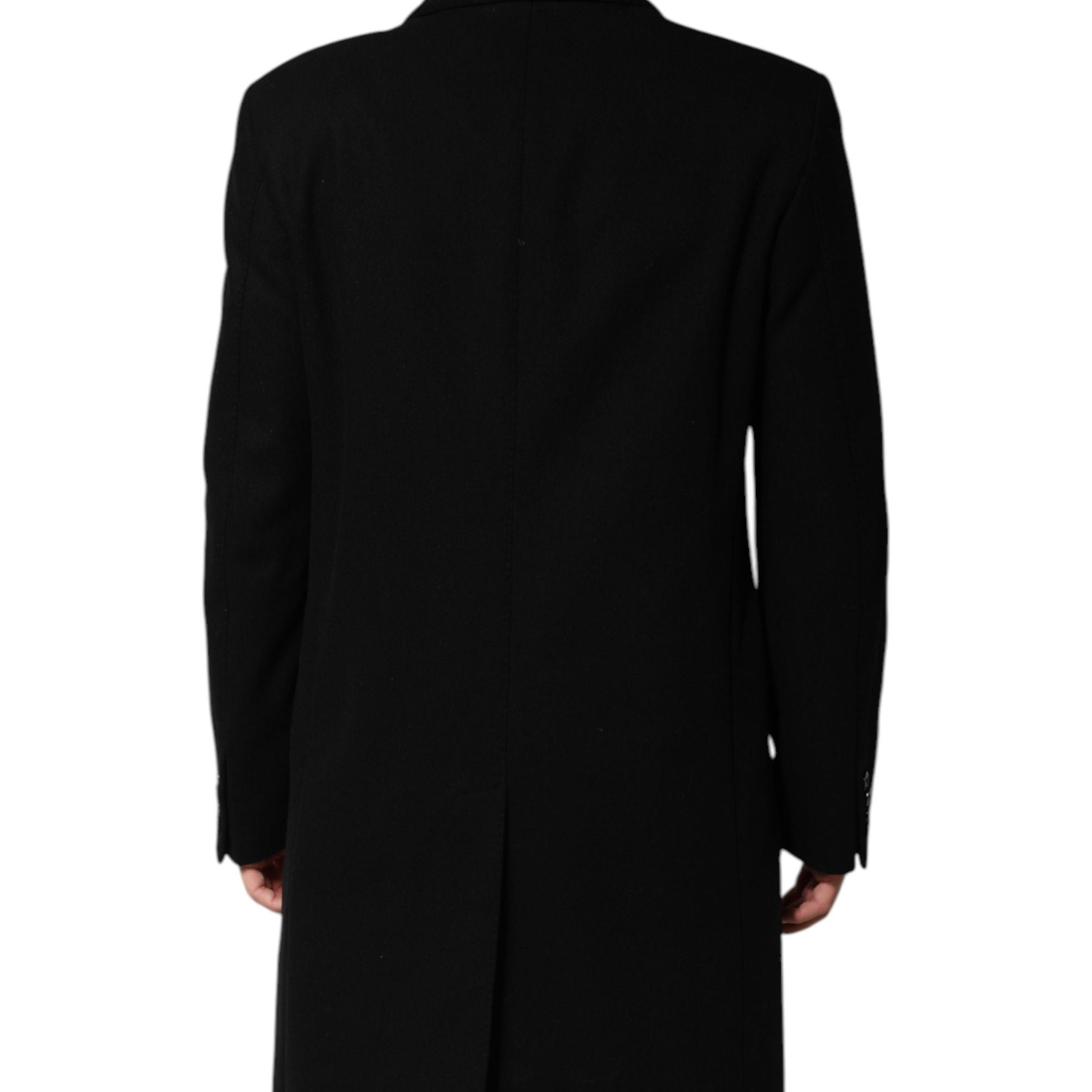 Dolce & Gabbana Black Heraldic Patch Single Breasted Jacket