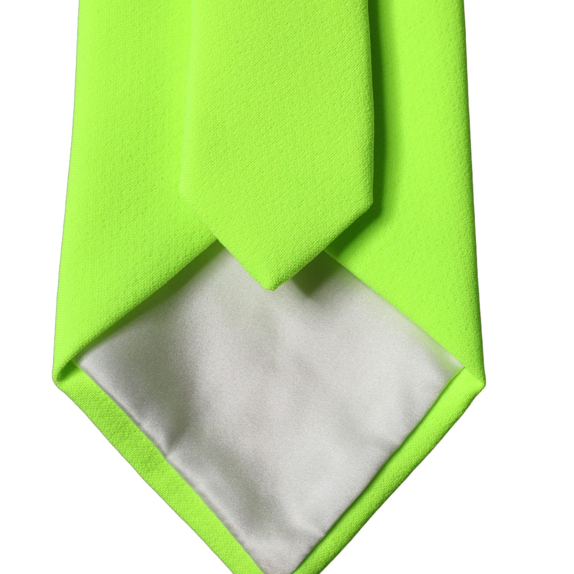 Dolce & Gabbana Neon Green Polyester Adjustable Women Tied Necktie Tie