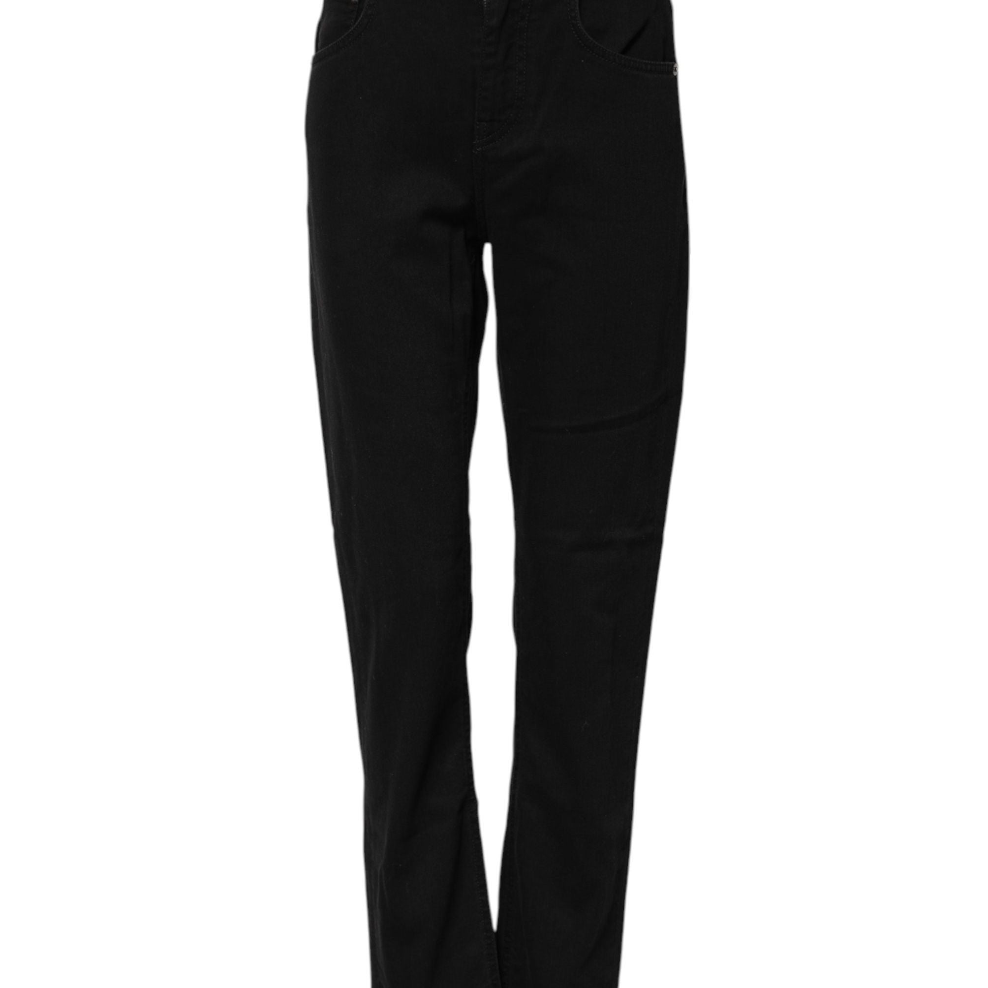 Dolce & Gabbana Black Boyfriend Cotton Stretch Denim Jeans