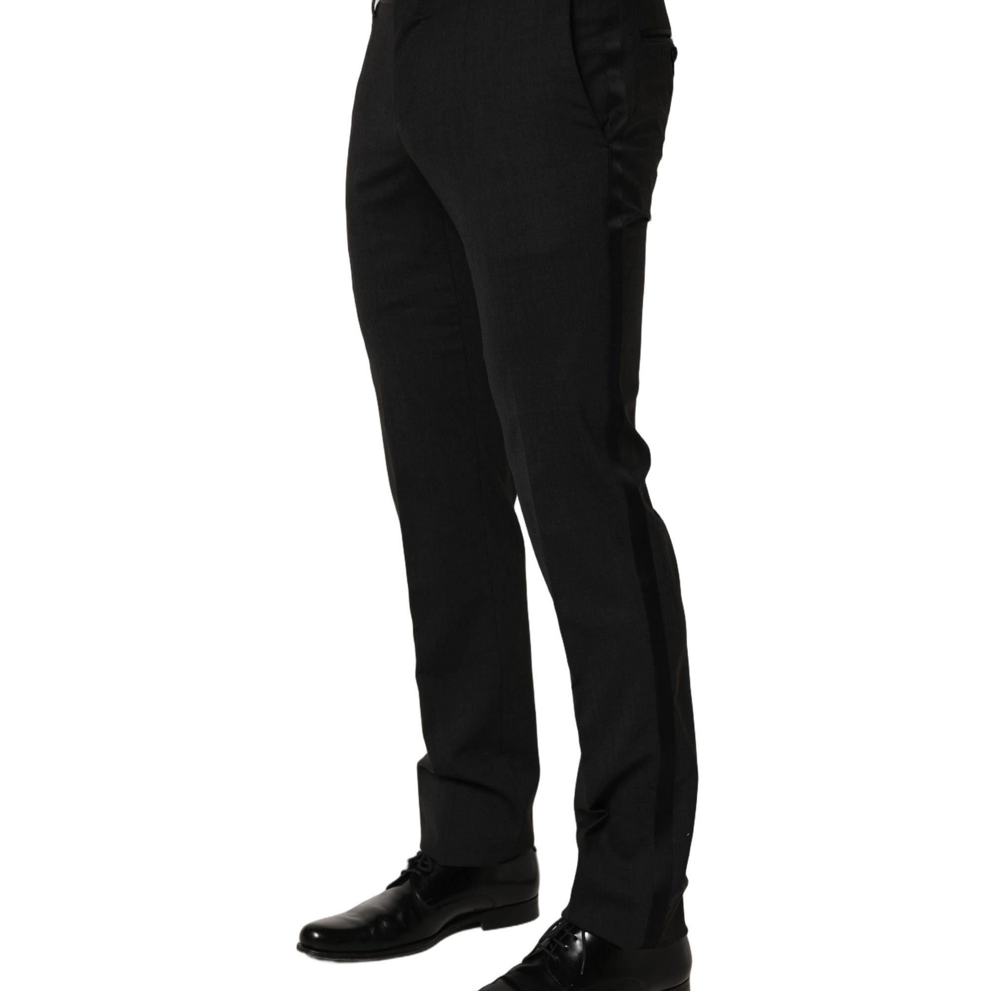 Dolce & Gabbana Black Cotton Dress Formal Men Trouser Pants