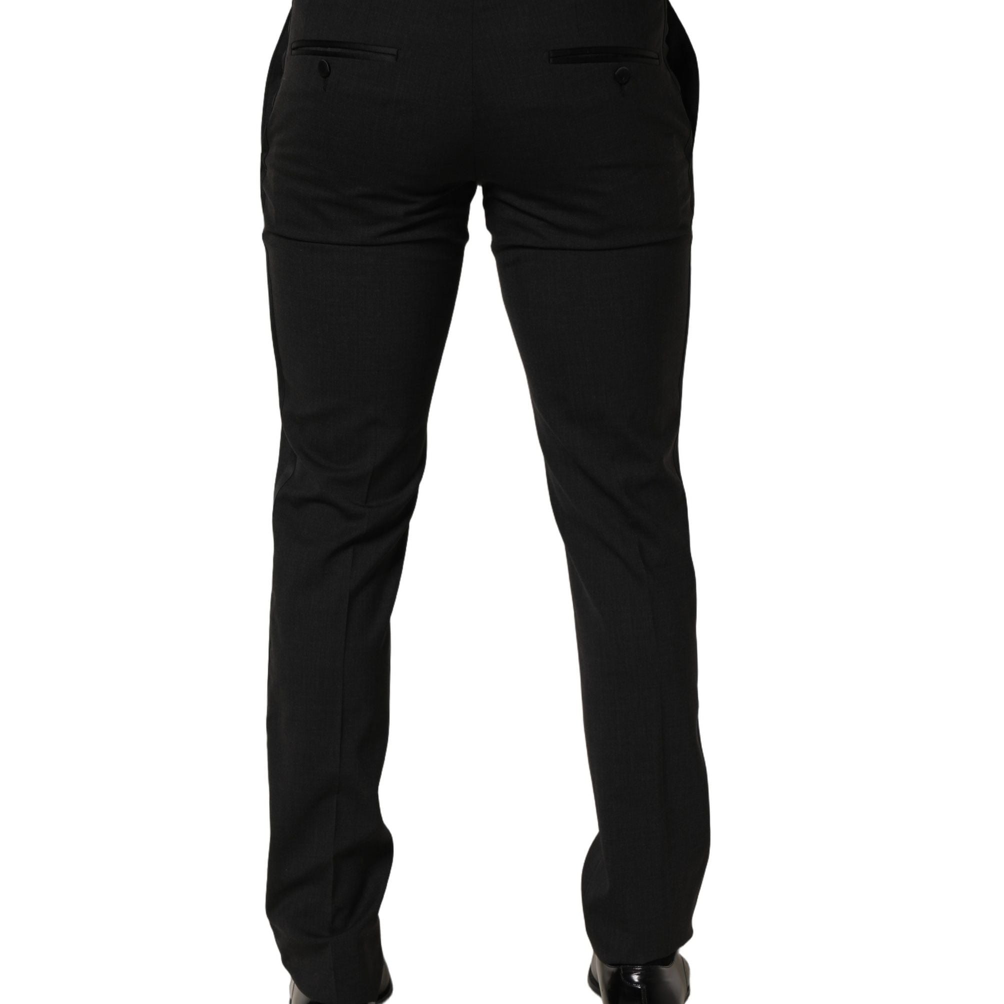 Dolce & Gabbana Black Cotton Dress Formal Men Trouser Pants