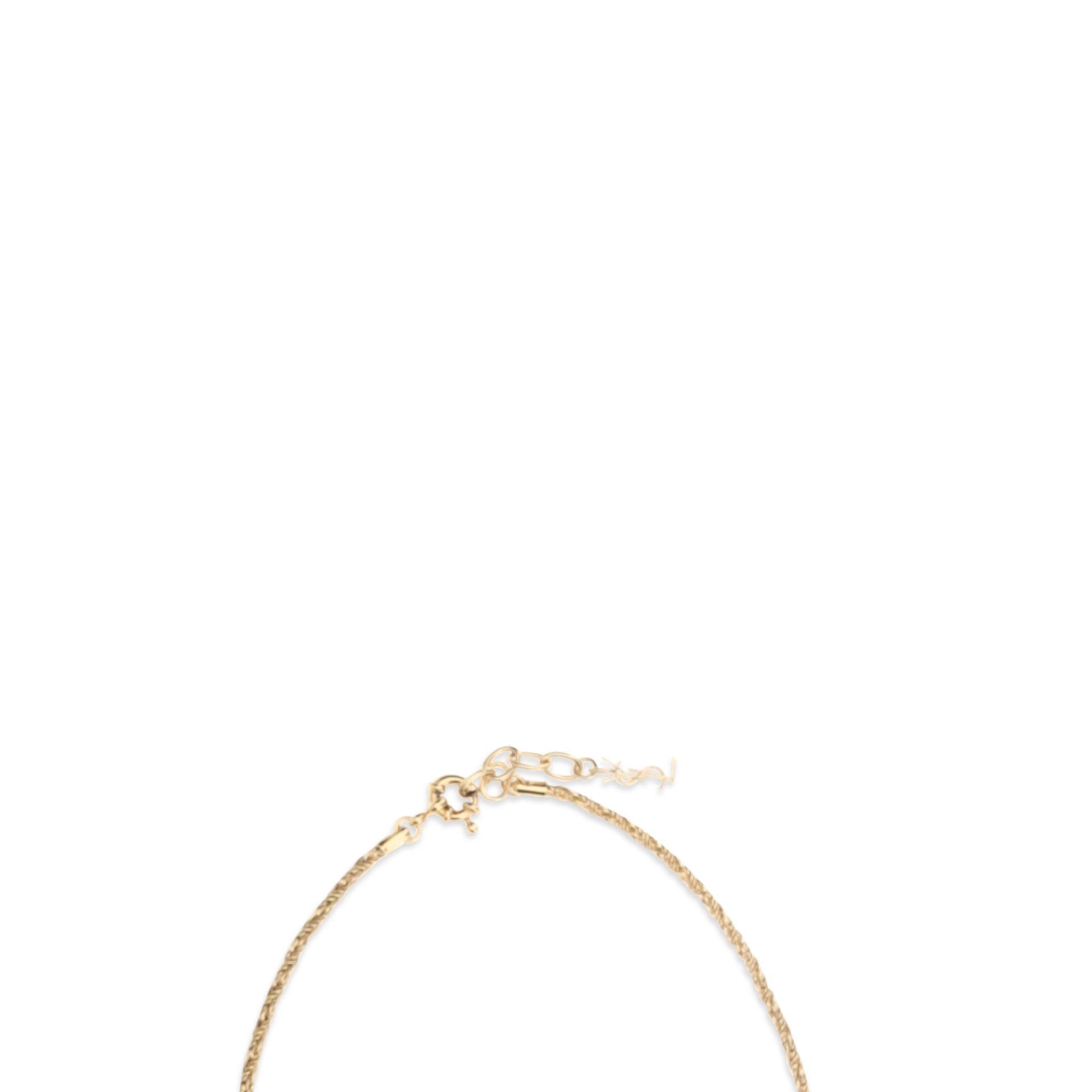 Saint Laurent Gold Brass Necklace