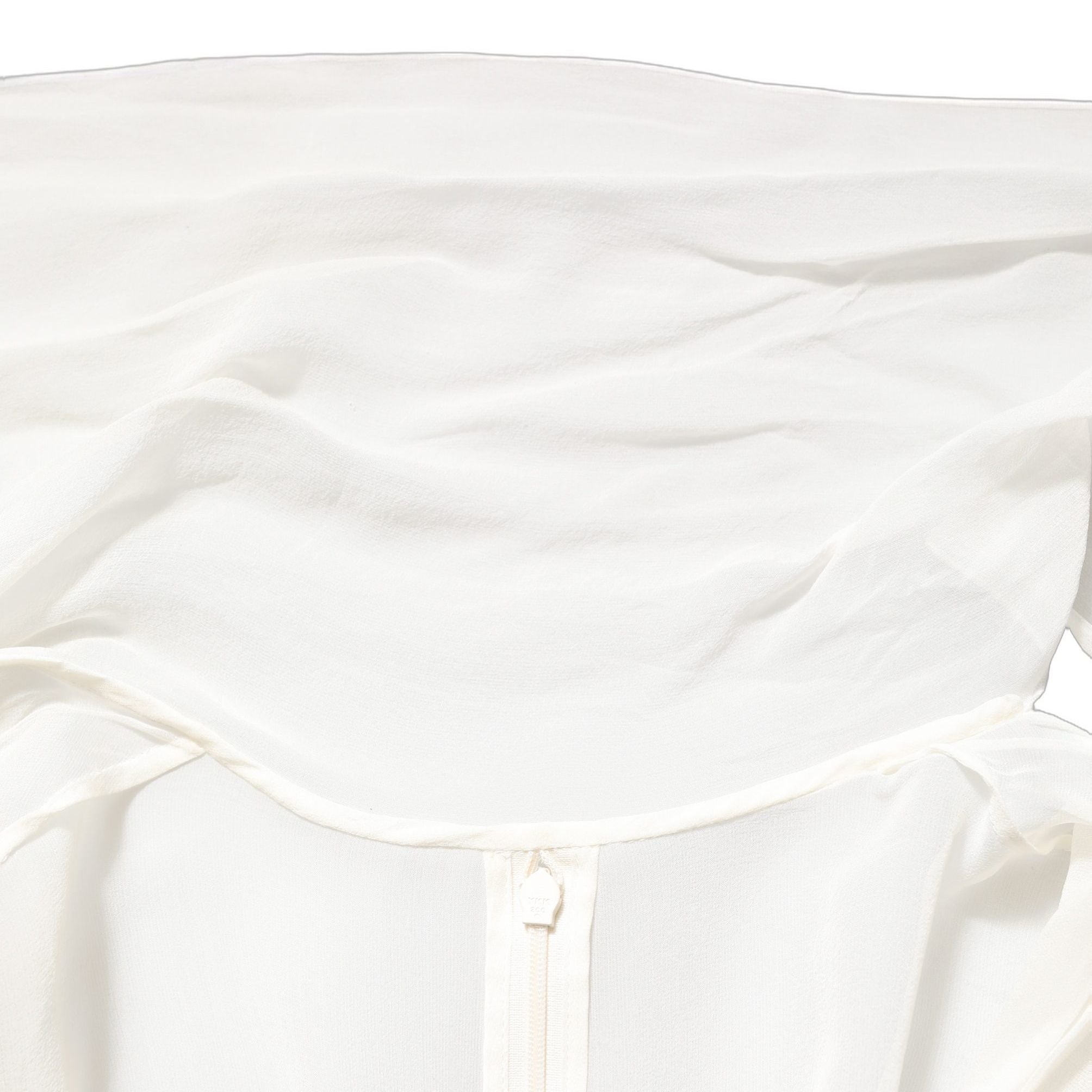 Dolce & Gabbana White Silk Sheer Draped Long Gown Dress
