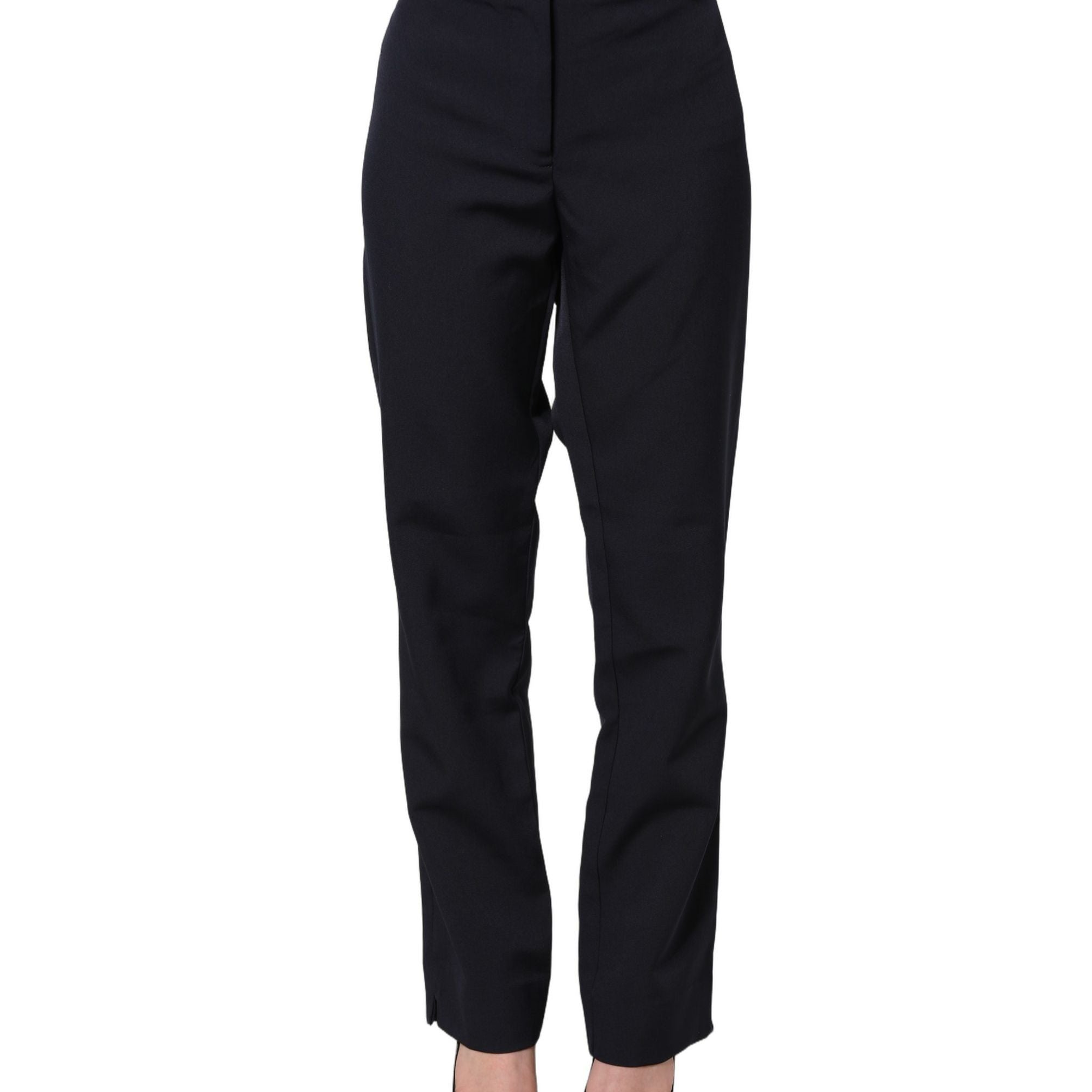 Blugirl Dark Blue High Waist Straight Dress Formal Trouser Pants