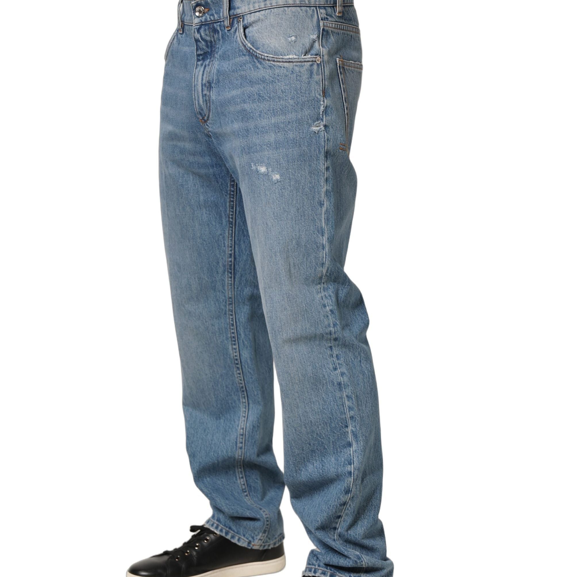 Dolce & Gabbana Light Blue Washed MidWaist Classic Denim Jeans