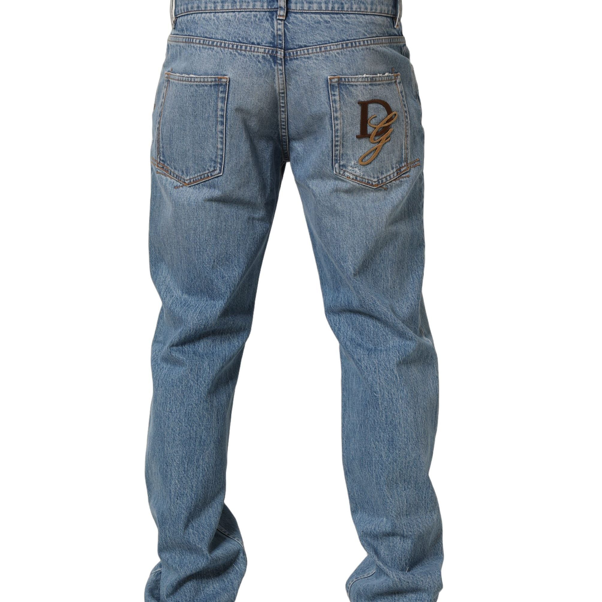 Dolce & Gabbana Light Blue Washed MidWaist Classic Denim Jeans