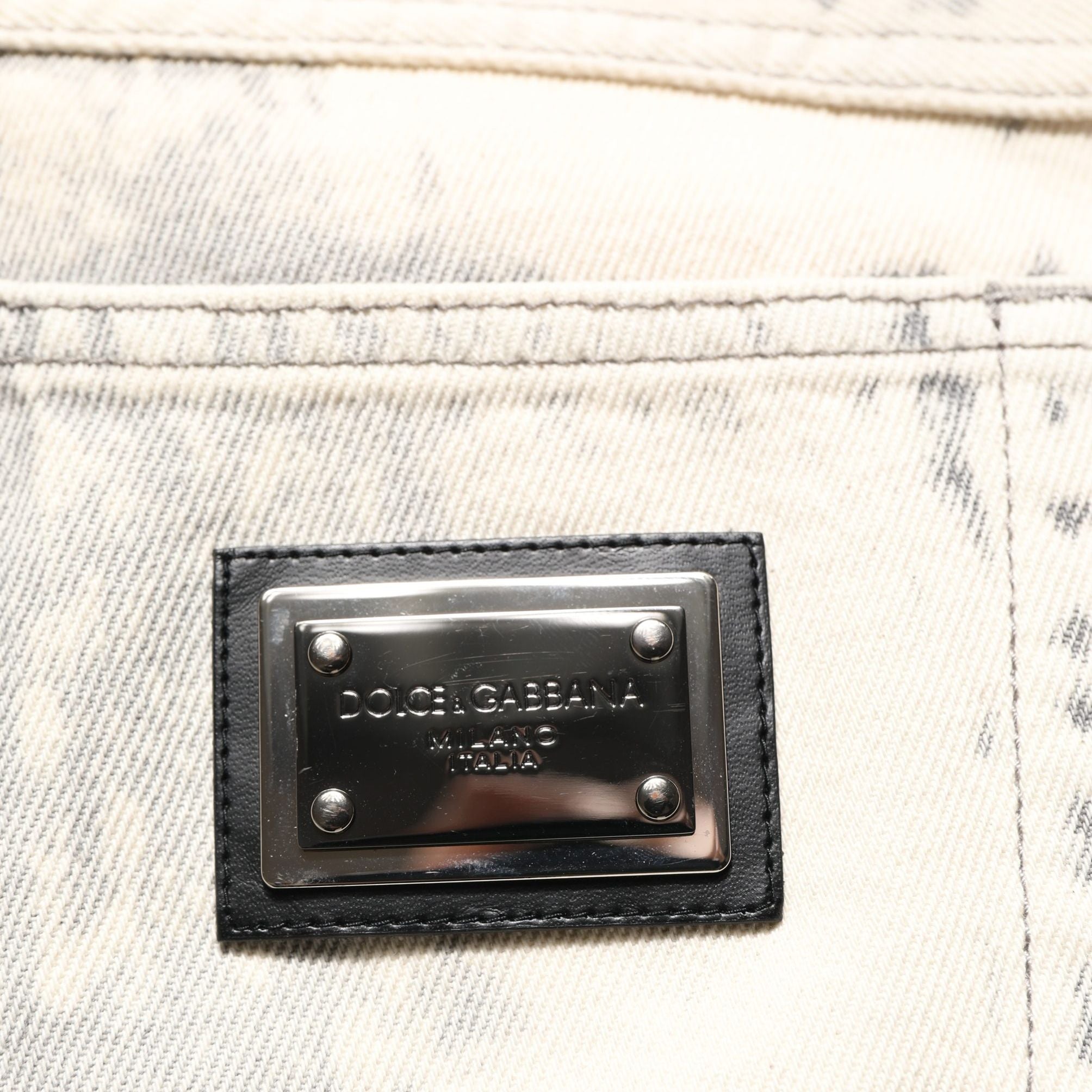 Dolce & Gabbana Beige Tie Dye Cotton Straight Men Denim Jeans