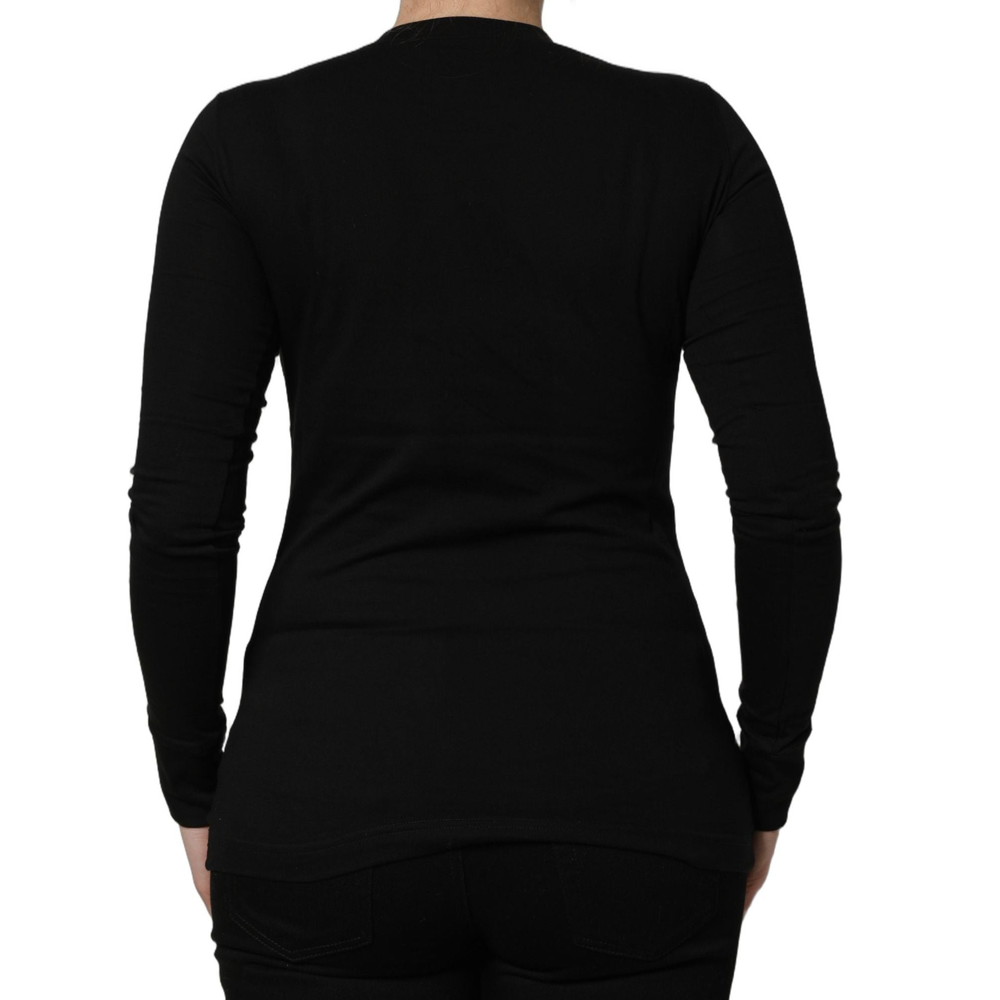 Dolce & Gabbana Black Long Sleeves Crew Neck Pullover Sweater