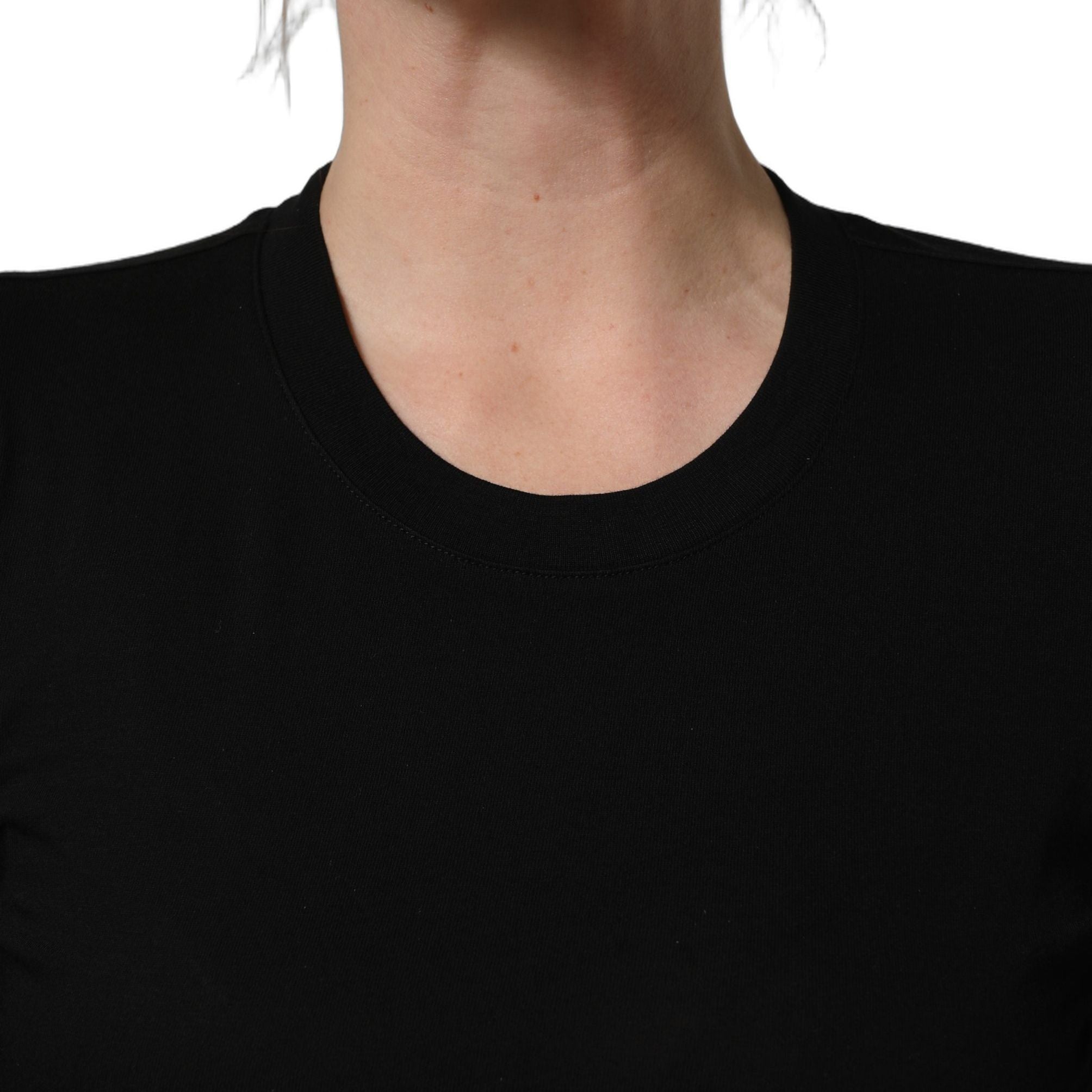 Dolce & Gabbana Black Long Sleeves Crew Neck Pullover Sweater