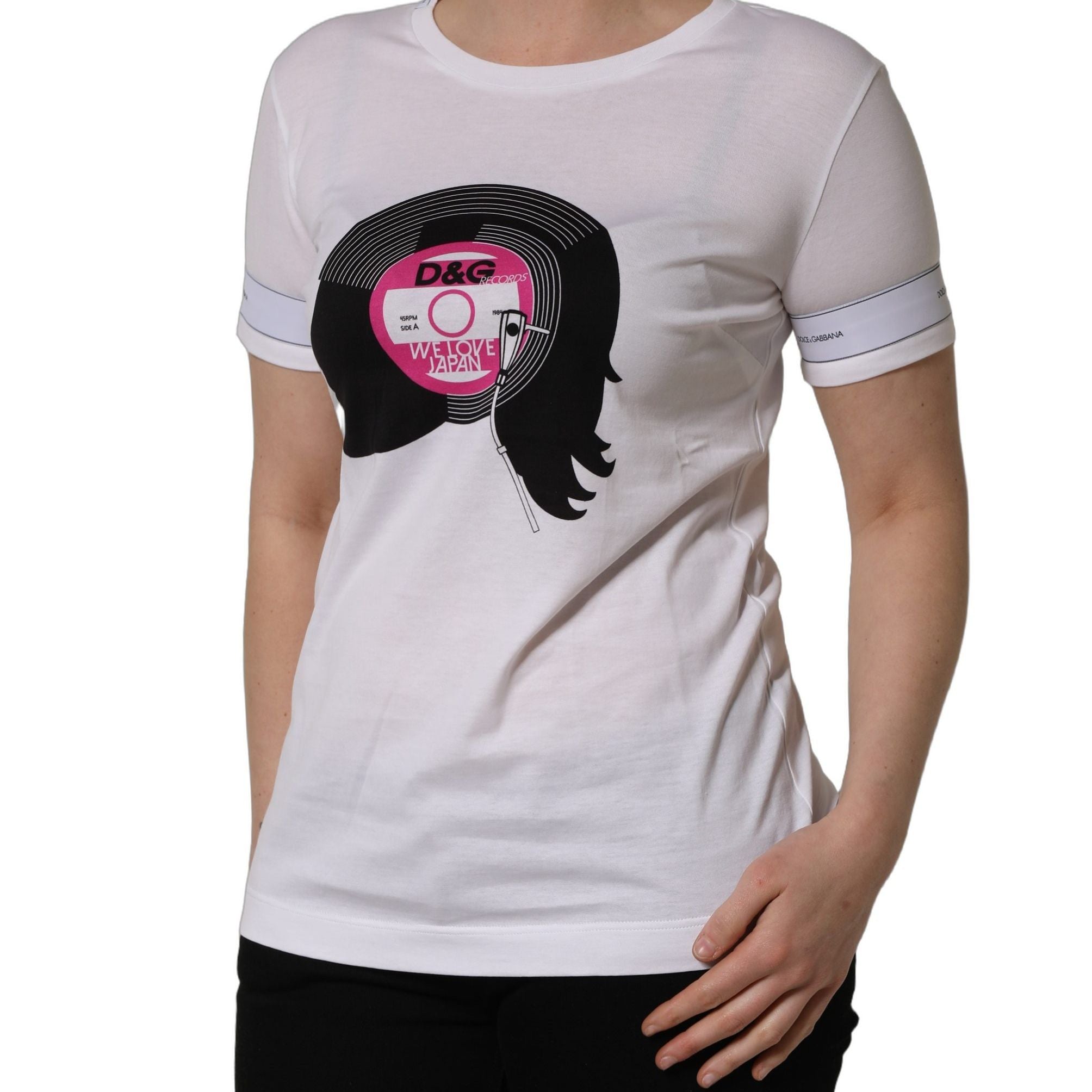 Dolce & Gabbana White D&G WE LOVE JAPAN Print Cotton T-shirt