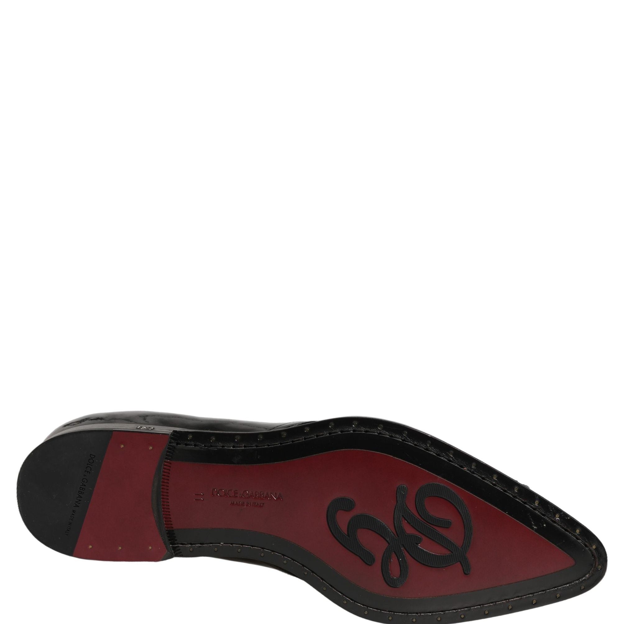 Dolce & Gabbana Black Embellished Derby Dress Formal Shoes