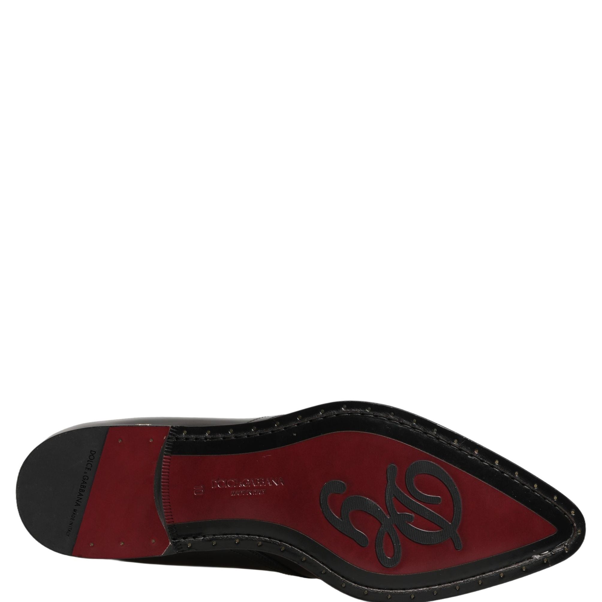 Dolce & Gabbana Black Embellished Derby Dress Formal Shoes