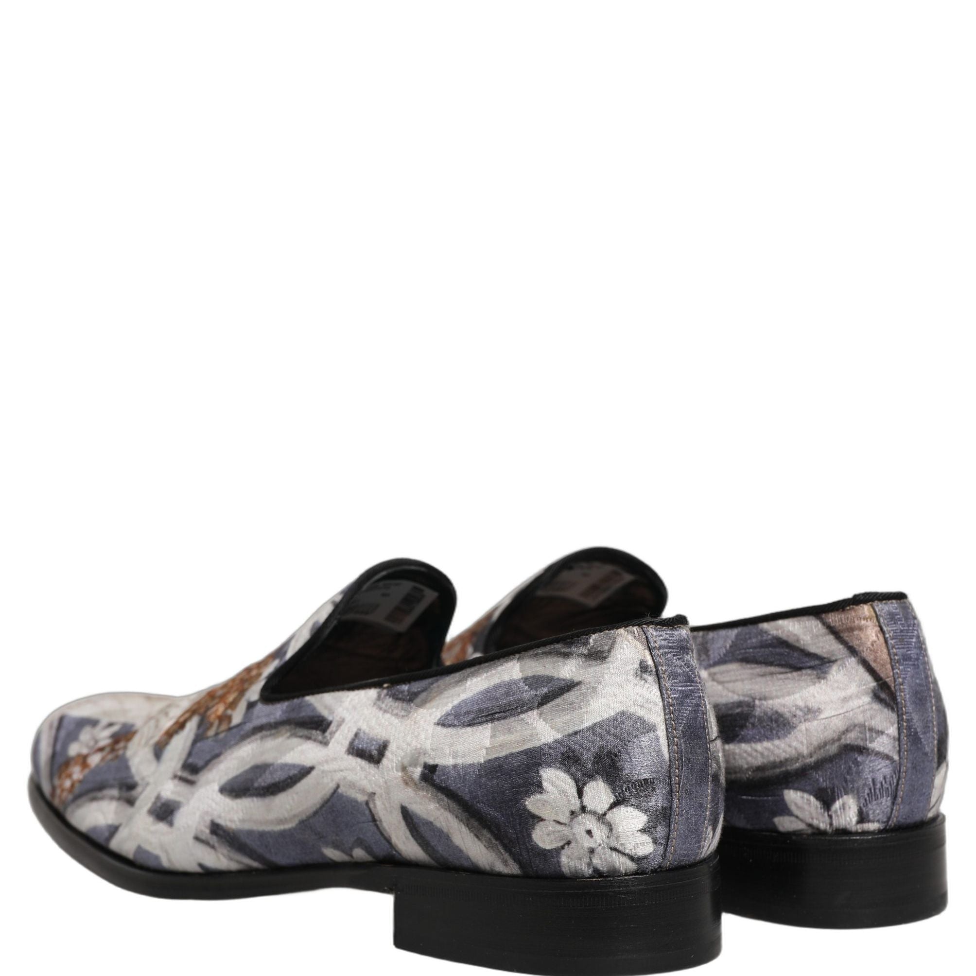 Dolce & Gabbana Multicolor Floral Tapestry Embroidery Loafer Shoes