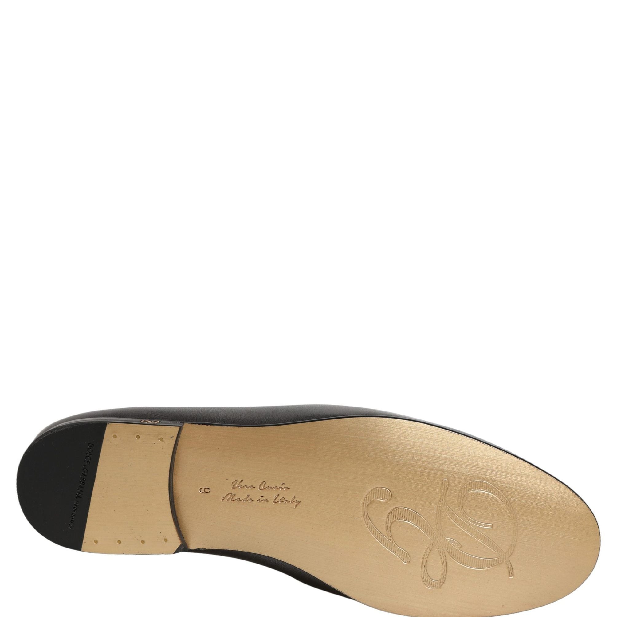 Dolce & Gabbana Silver Leather DG Logo Slip On Loafers Shoes