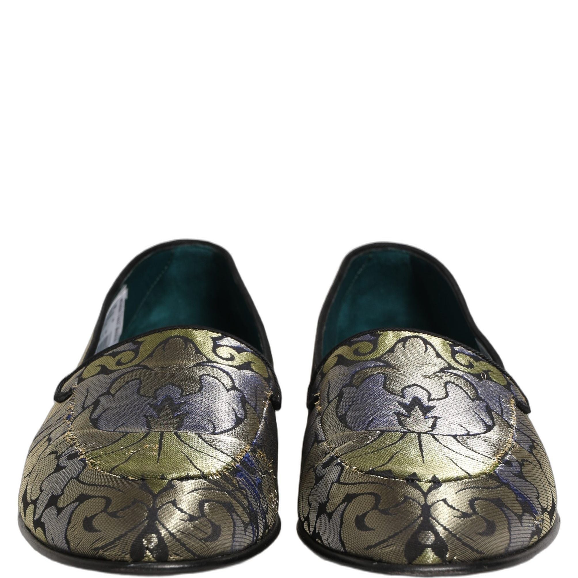 Dolce & Gabbana Multicolor Floral Jacquard Men Loafers Shoes